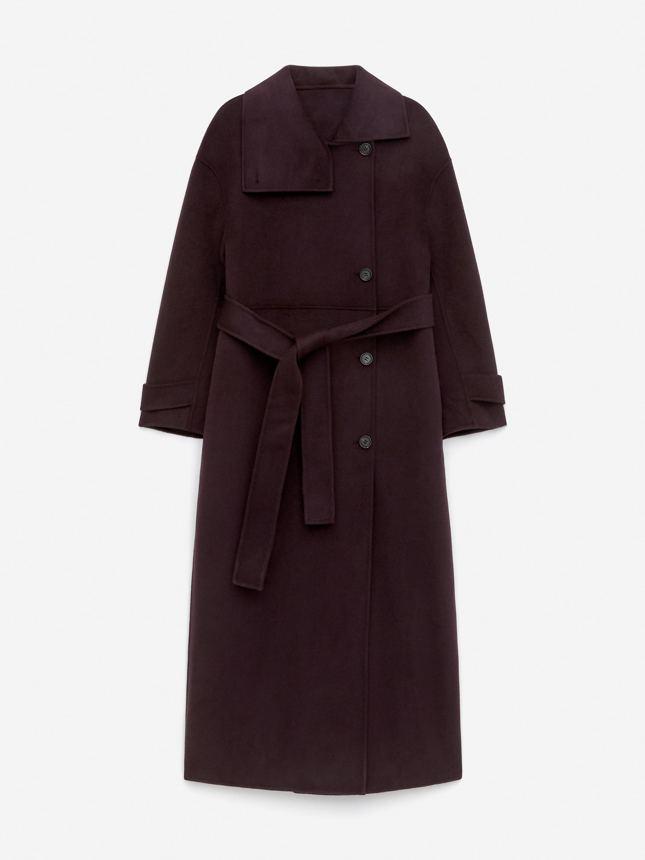 Grösseres Bild ansehen: Mantel mit Stehkragen aus Wollmischung - Weinrot - DAMEN | H&M CH 6