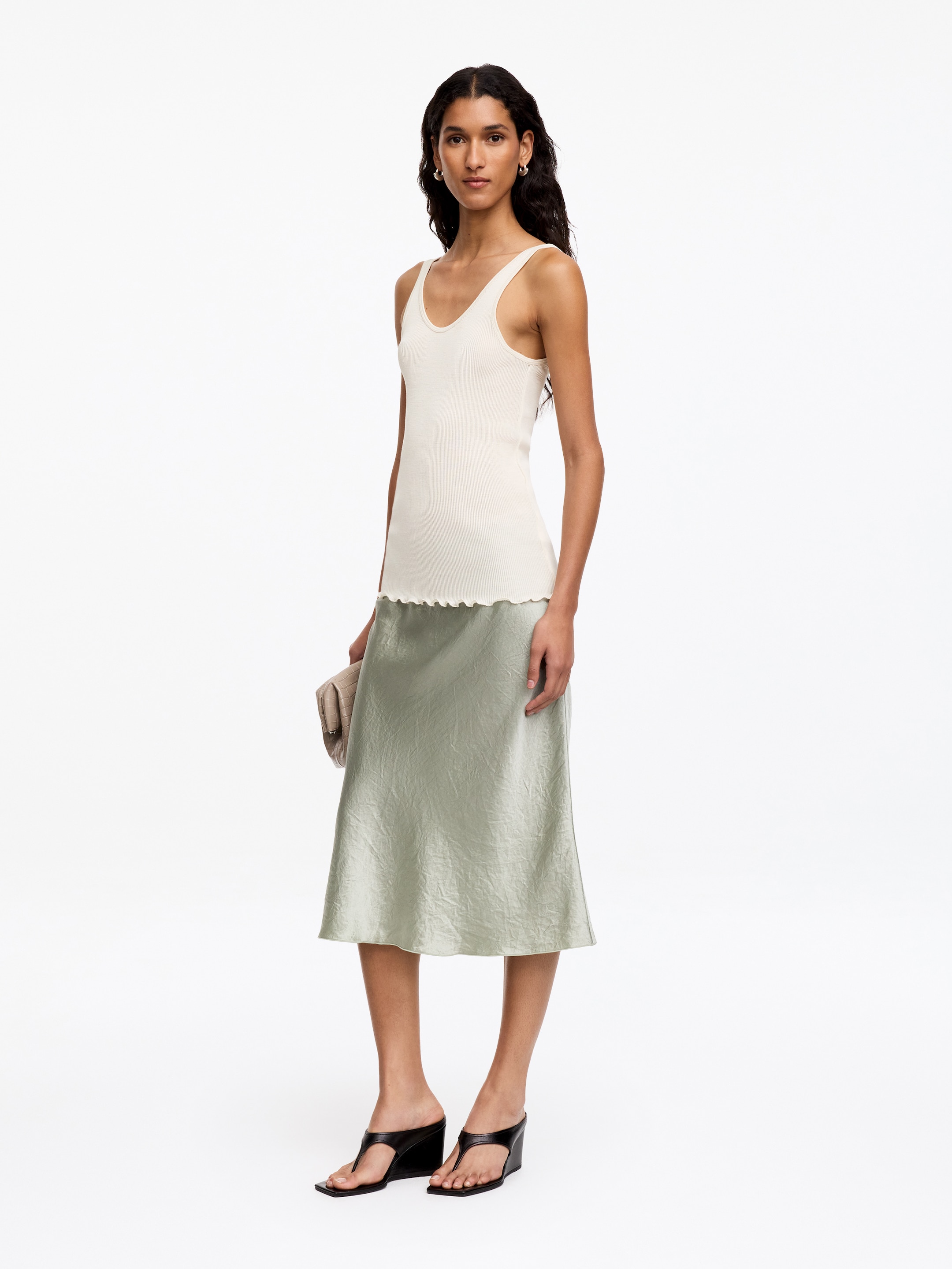 Débardeur en laine et soie - Blanc cassé - Slim fit - women - StillMedia/Lookbook - 4