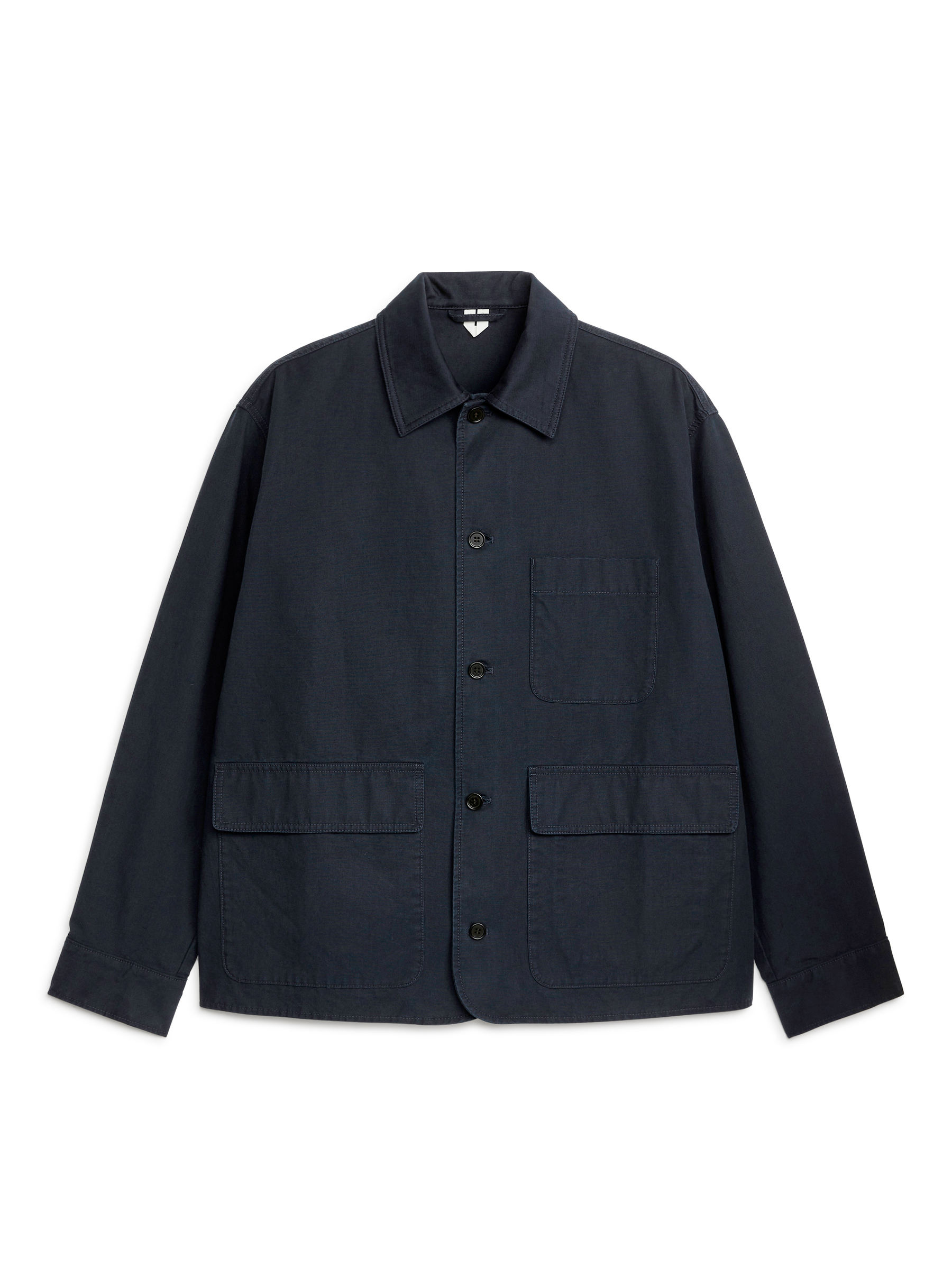 Cotton Shirt Jacket - Dark Blue - Regular fit - Men - StillMedia/DescriptiveStillLife - 1