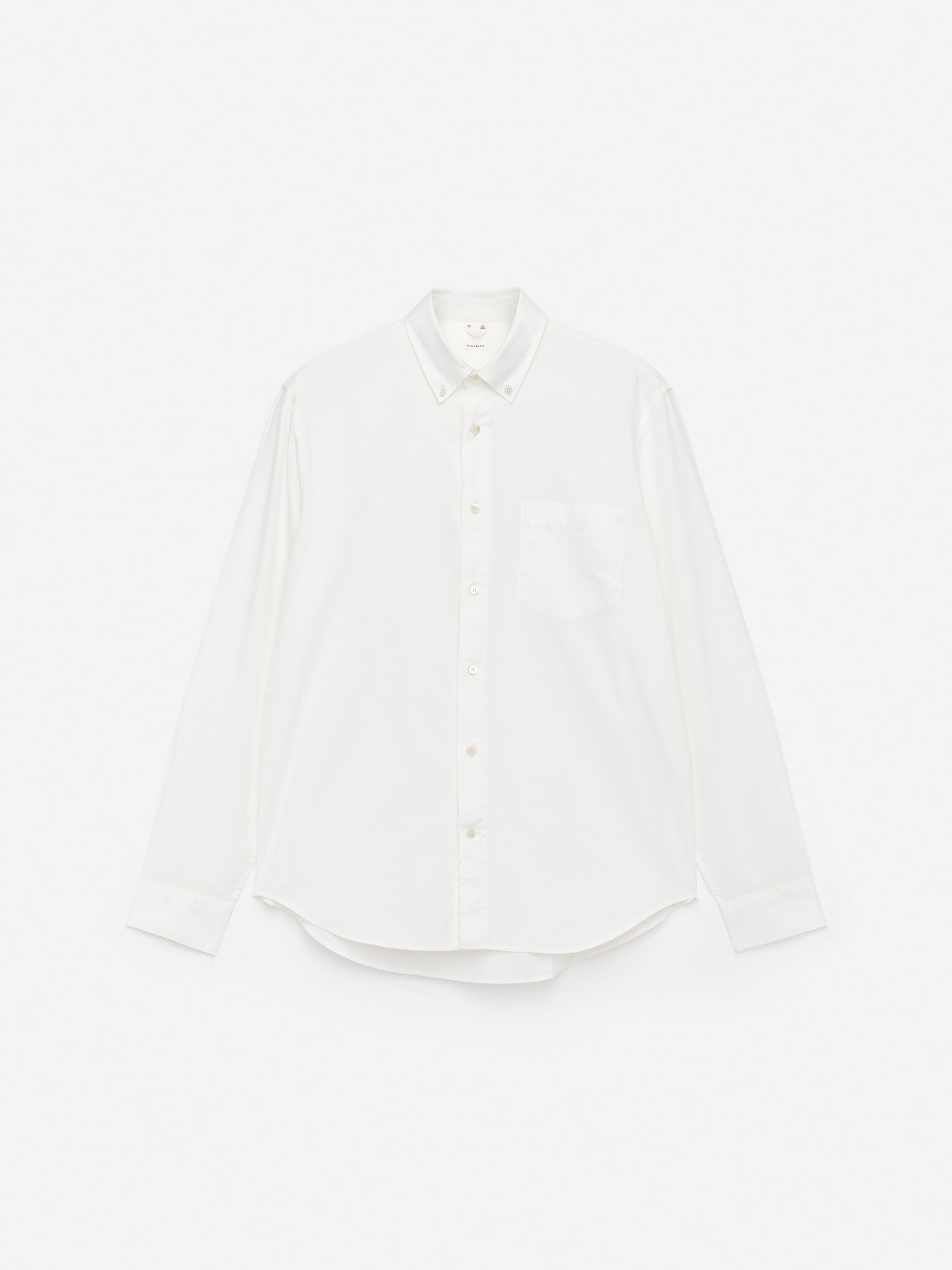 Button-Down Poplin Shirt - White/Dark Blue - 2