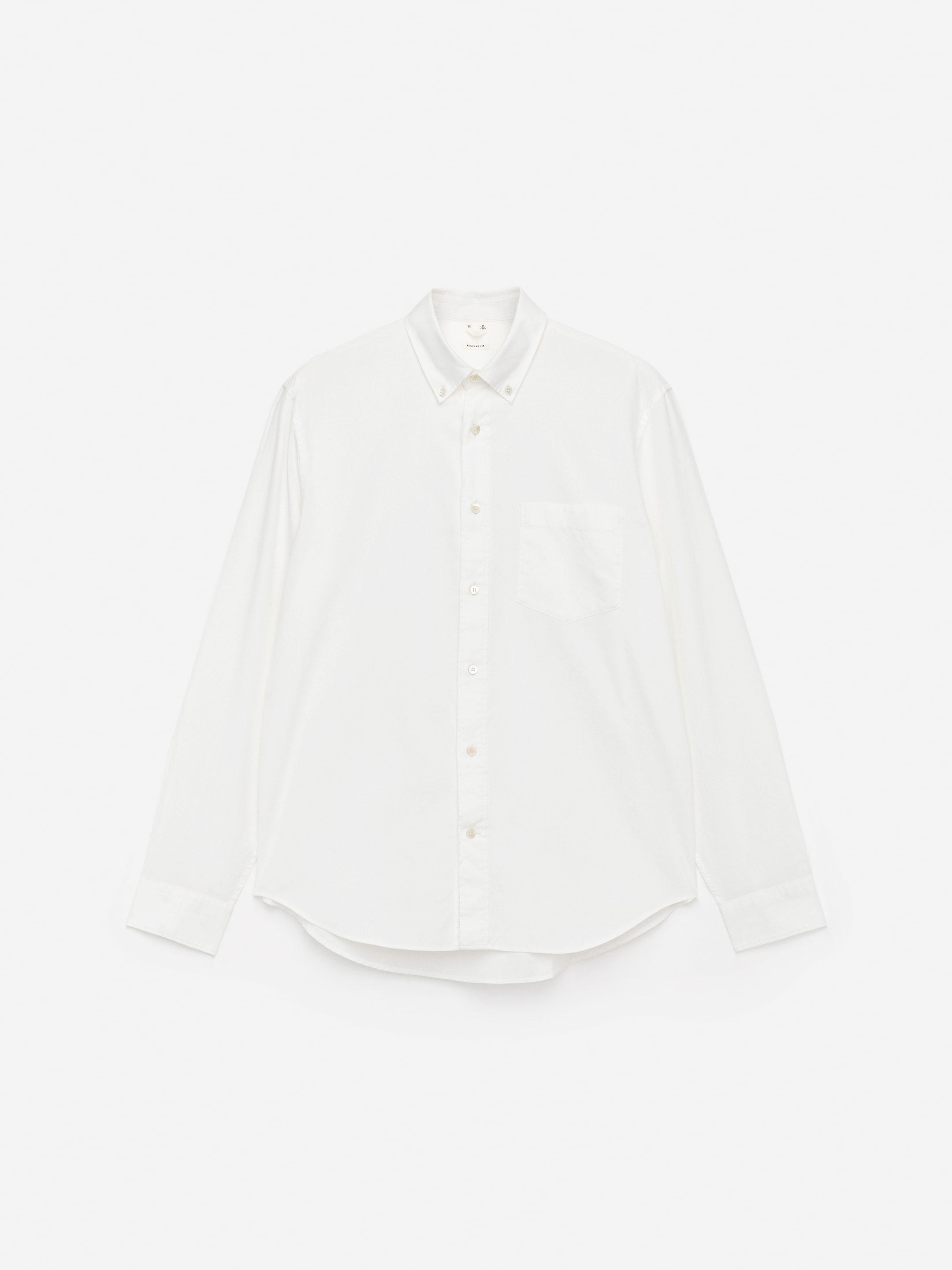 View larger image: Button-Down Poplin Shirt - White - Men | H&M GB 5