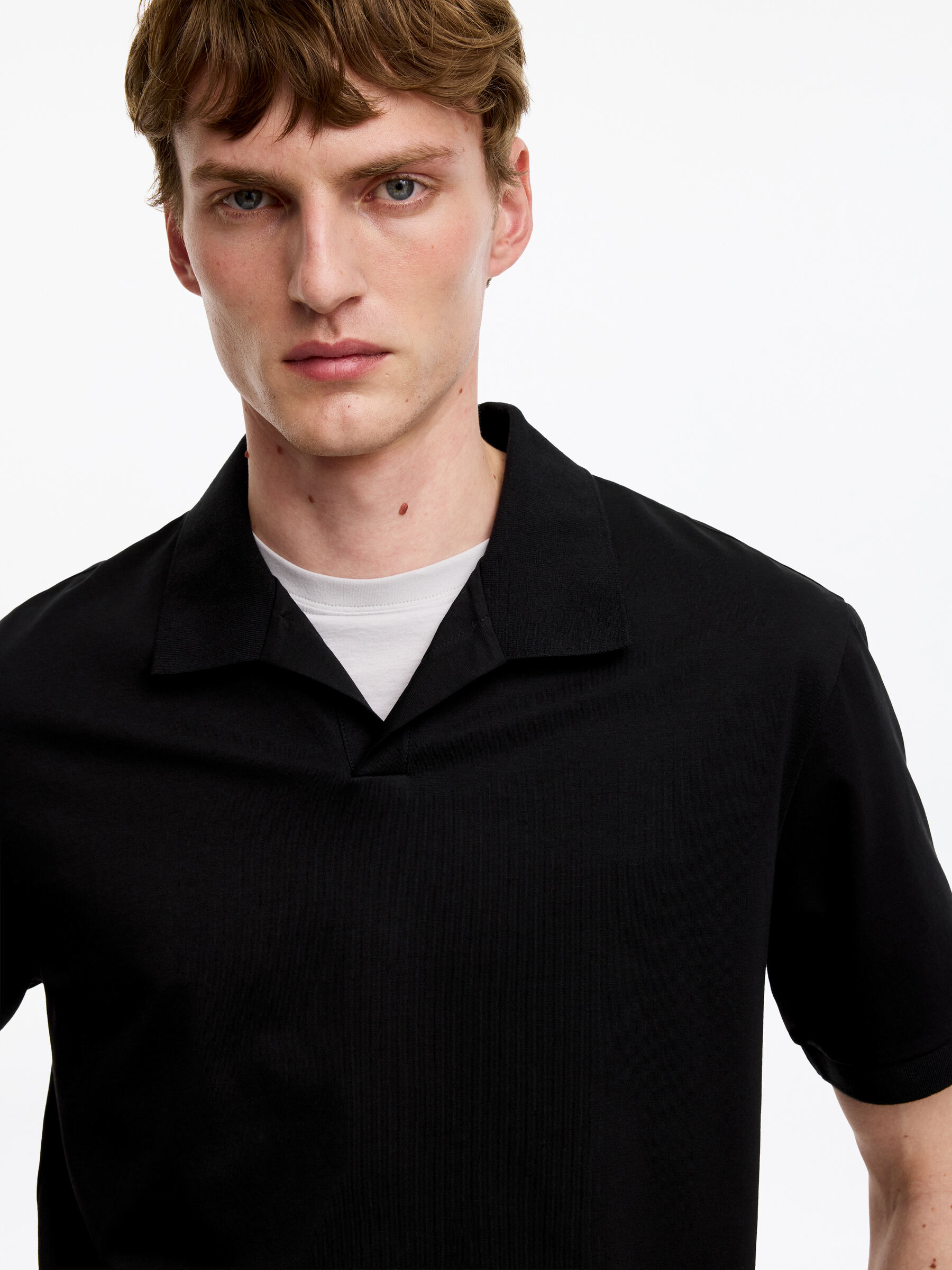 Short-Sleeve Polo Shirt - Black - Regular fit - Men - StillMedia/Lookbook - 5
