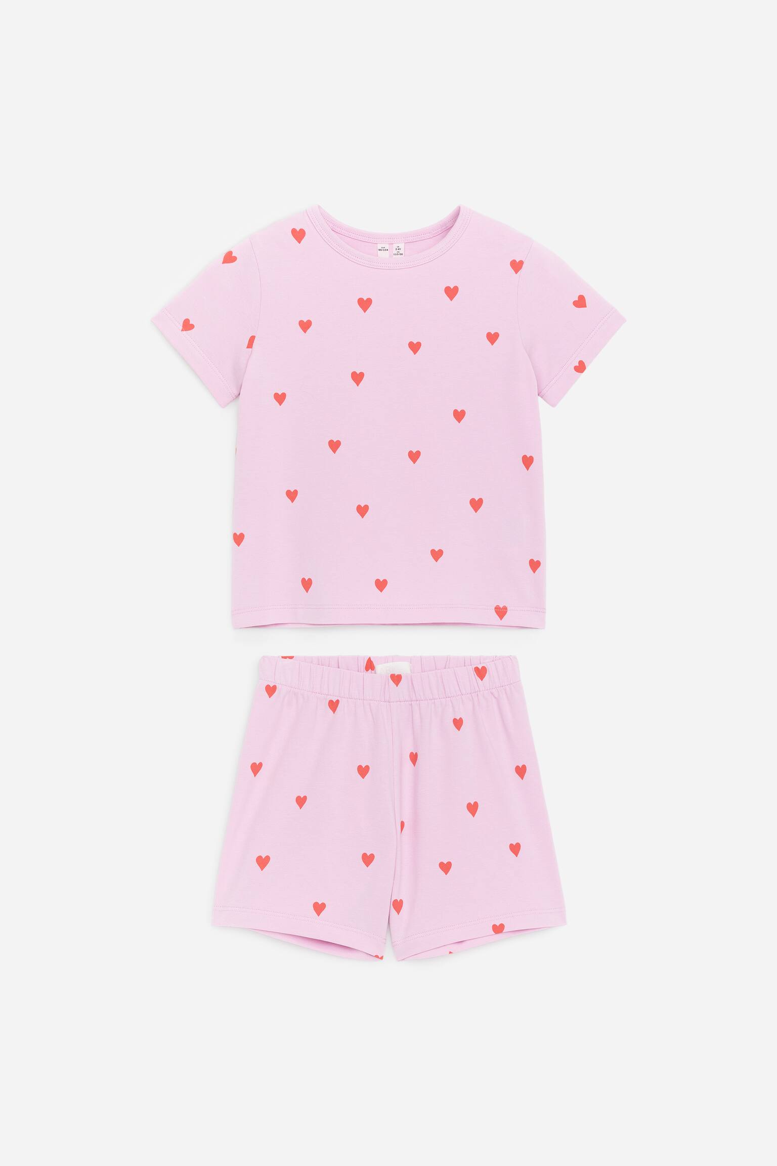 Short Jersey Pyjama Set - Różowy/Serca/Niebieski/biały/Jasnoniebieski/Zielony/W paski