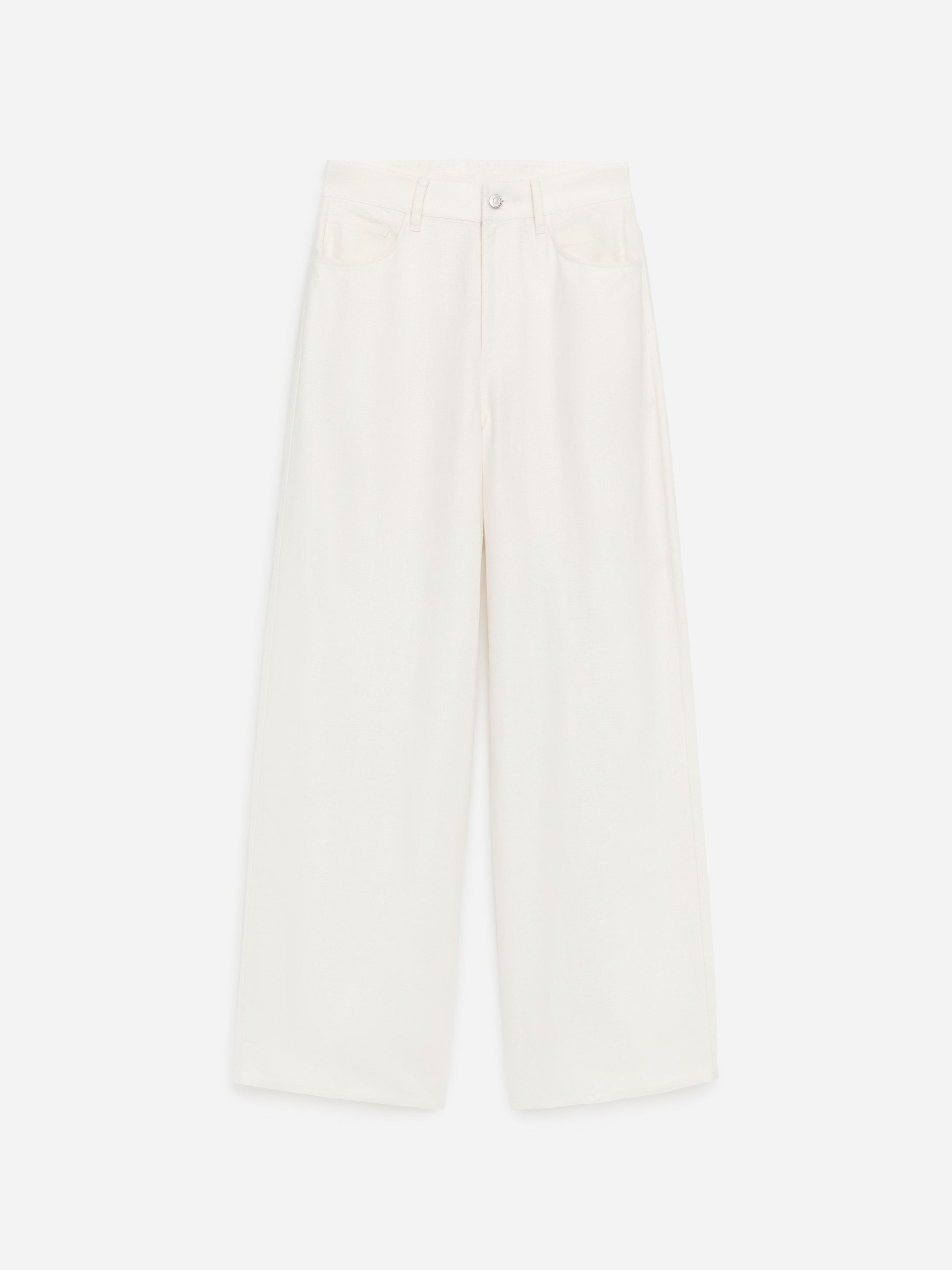 Pantaloni in lino a cinque tasche-#ffffff-18743