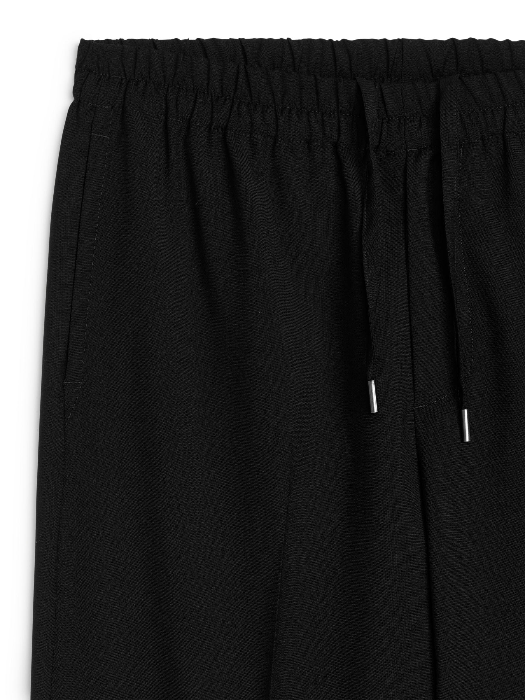 Loose Fit Wool Trousers - Black - Regular fit - Men - StillMedia/DescriptiveDetail - 1