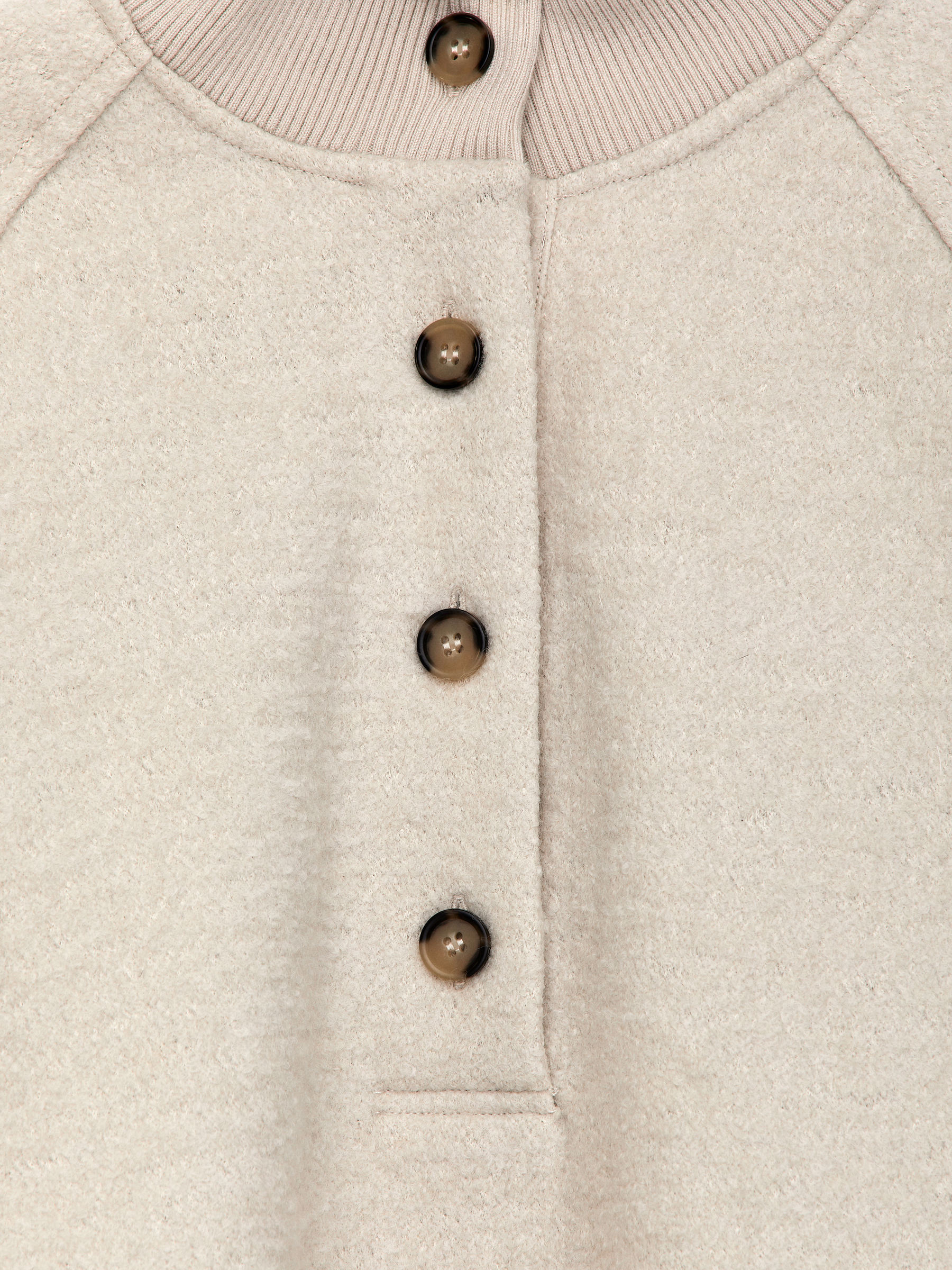 Tröja i valkad ull- och bomullsblandning - Off-white - Oversized - Women - StillMedia/DescriptiveDetail - 1