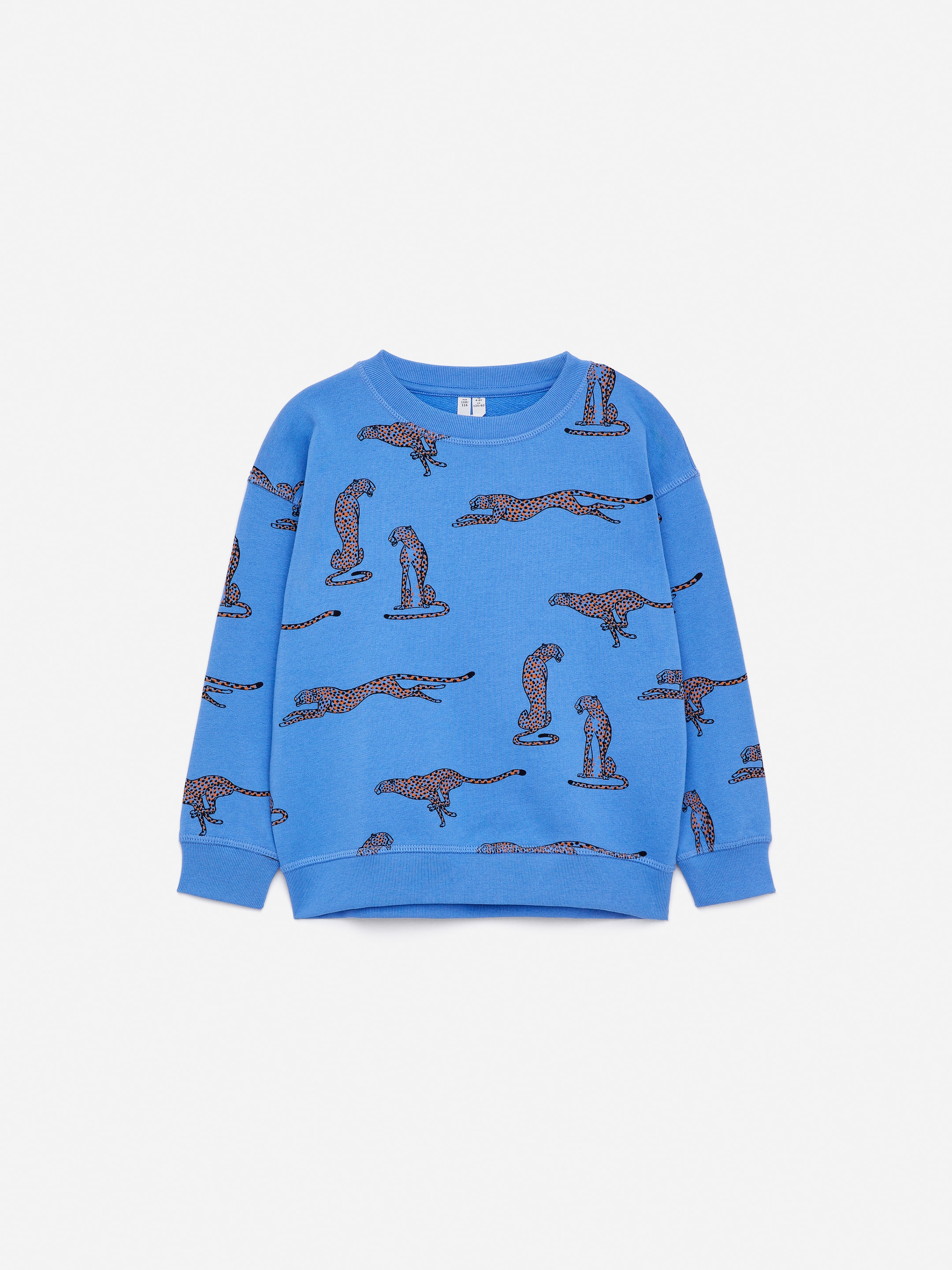 Vis større bilde: Avslappet collegegenser - Blå/cheetah - BARN | H&M NO 1