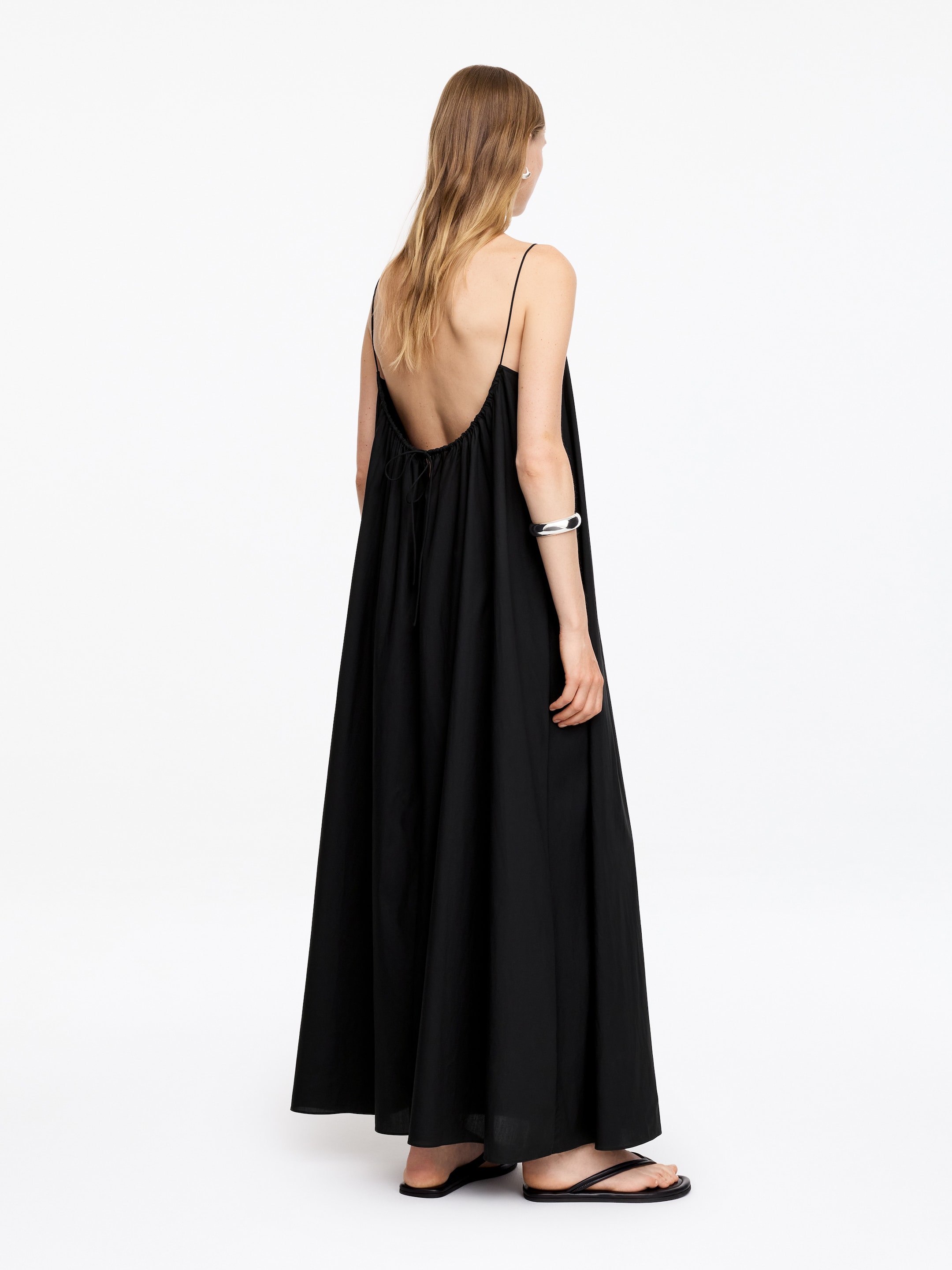 Lyocell Cotton Beach Dress - Black - Loose fit - Women - StillMedia/Lookbook - 2