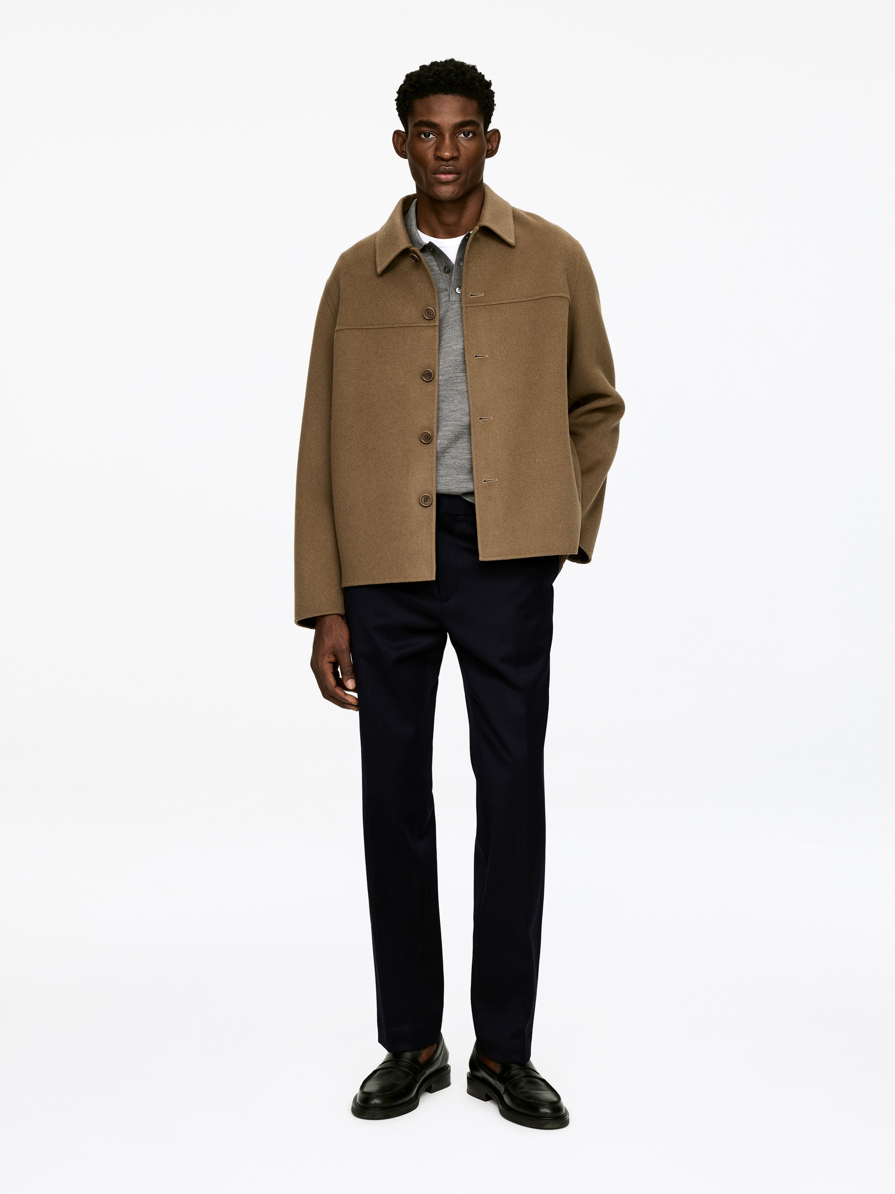 Wool-Cotton Trousers - Dark Blue - Regular fit - Men - StillMedia/Lookbook - 3