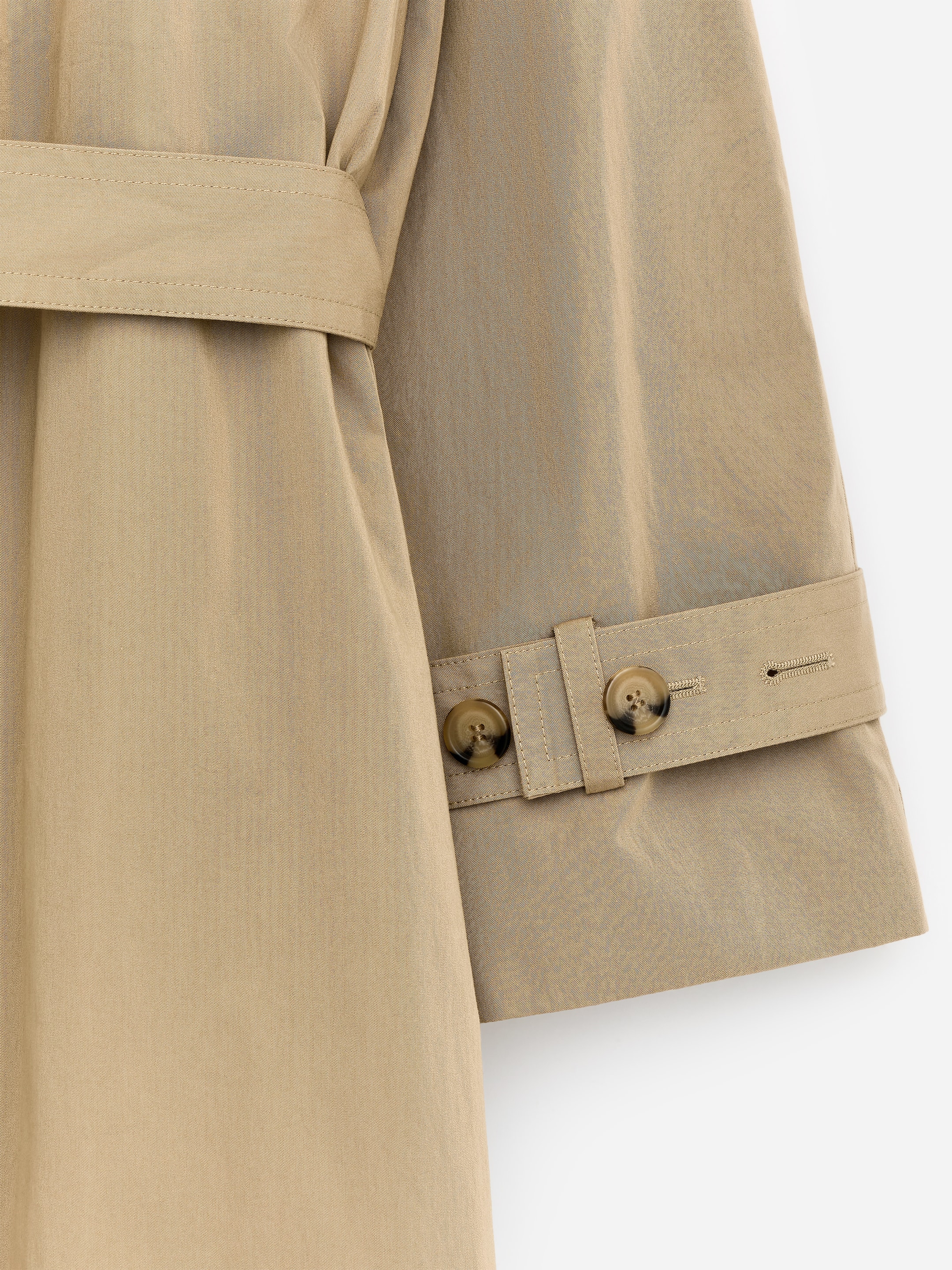 Scarf Trench Coat - Beige - Loose fit - Women - StillMedia/DescriptiveDetail - 2