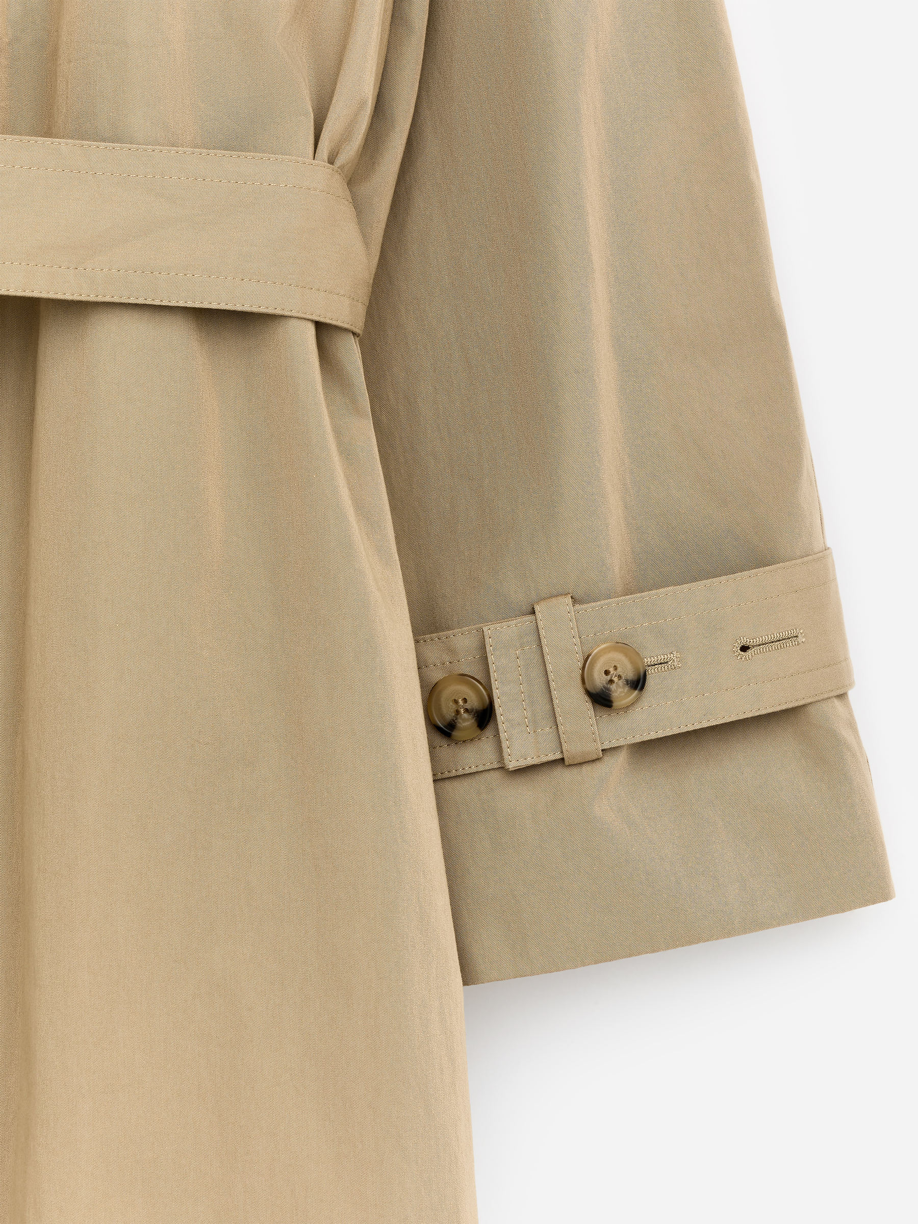 Scarf Trench Coat - Beige - Loose fit - Women - StillMedia/DescriptiveDetail - 2