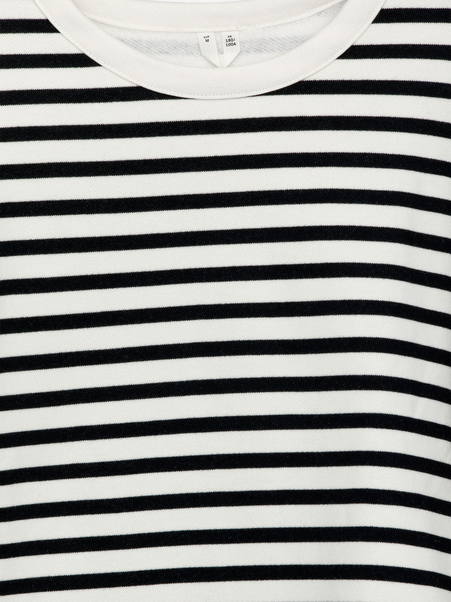 Cotton Fleece Long-Sleeve Jumper - White/Dark Blue - Loose fit - Men - StillMedia/DescriptiveDetail - 1