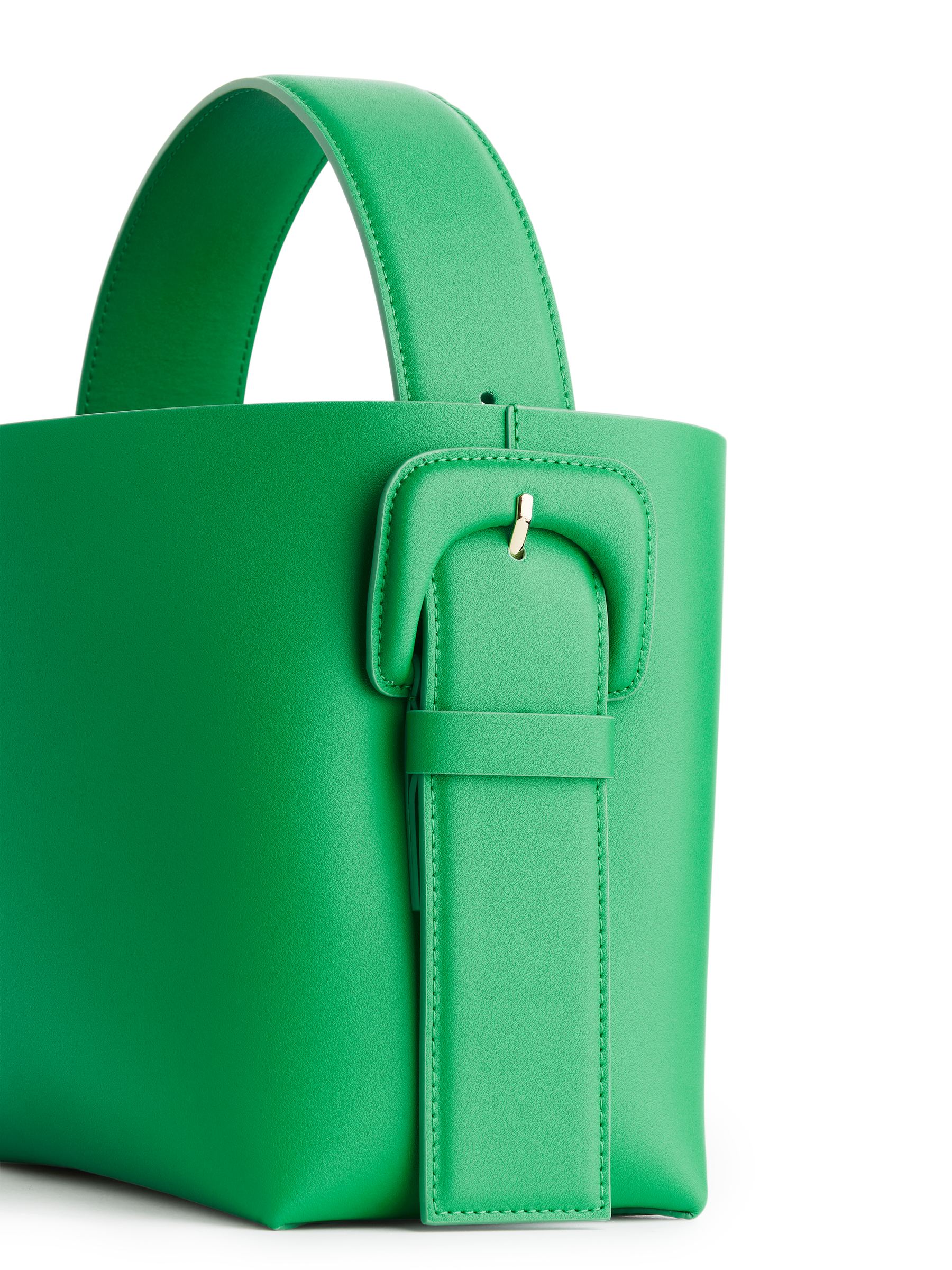 Borsa a tracolla rigida in pelle - Verde brillante - Women - StillMedia/DescriptiveDetail - 5