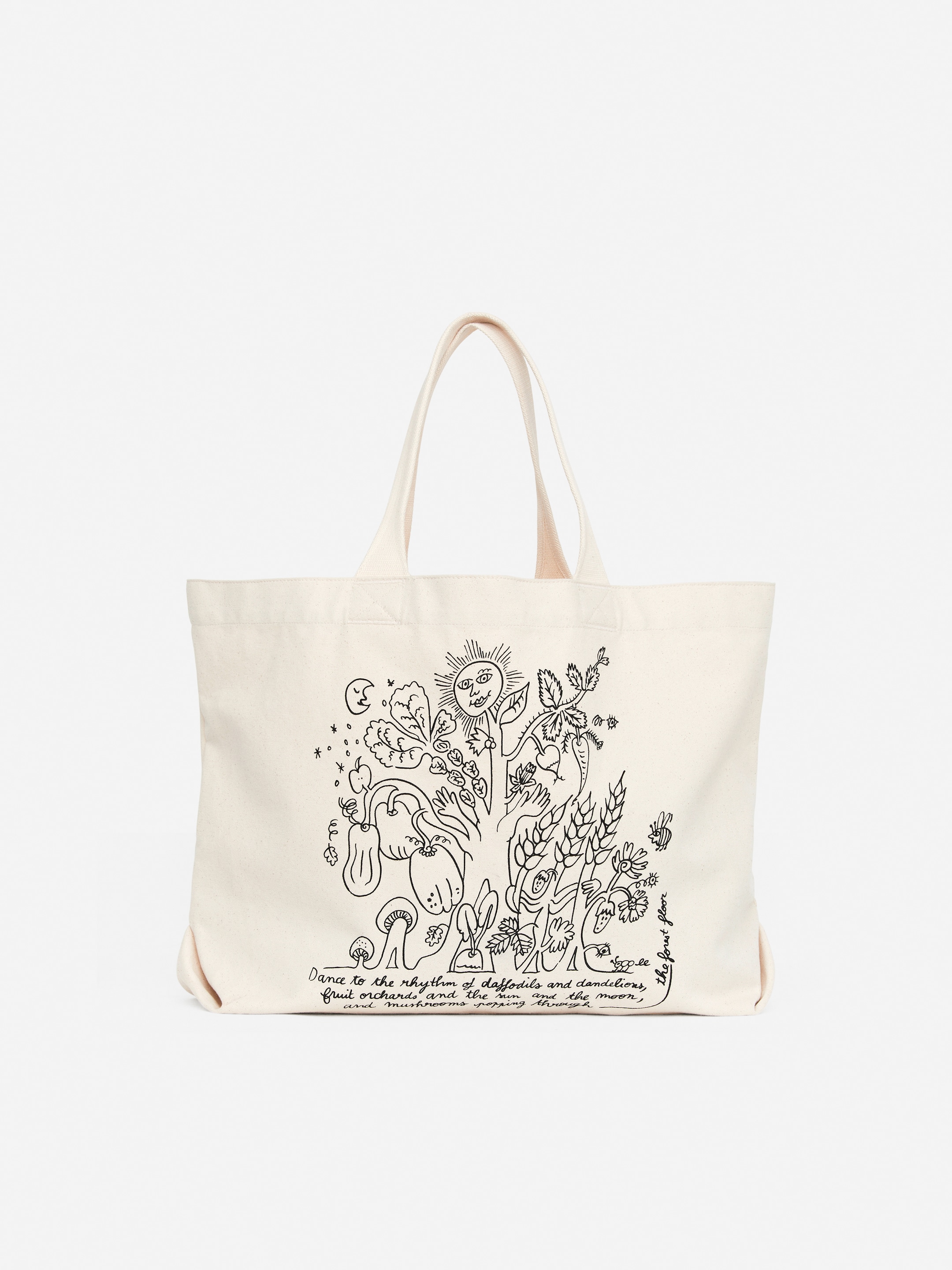 ARKET CAFÉ Canvas Tote - Off White/Black - Café - StillMedia/DescriptiveStillLife - 6