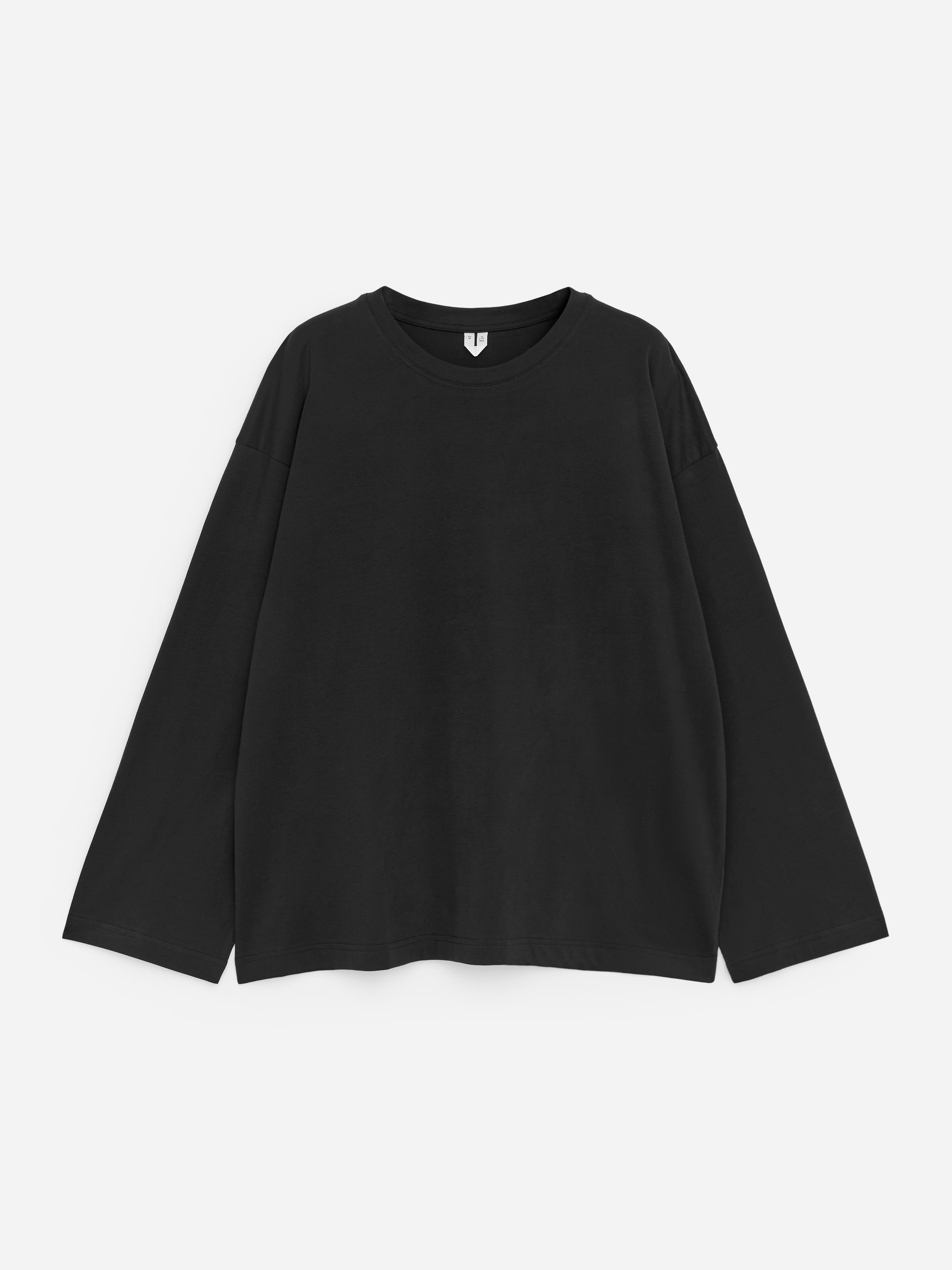 Oversized Long-Sleeve T-Shirt - Black