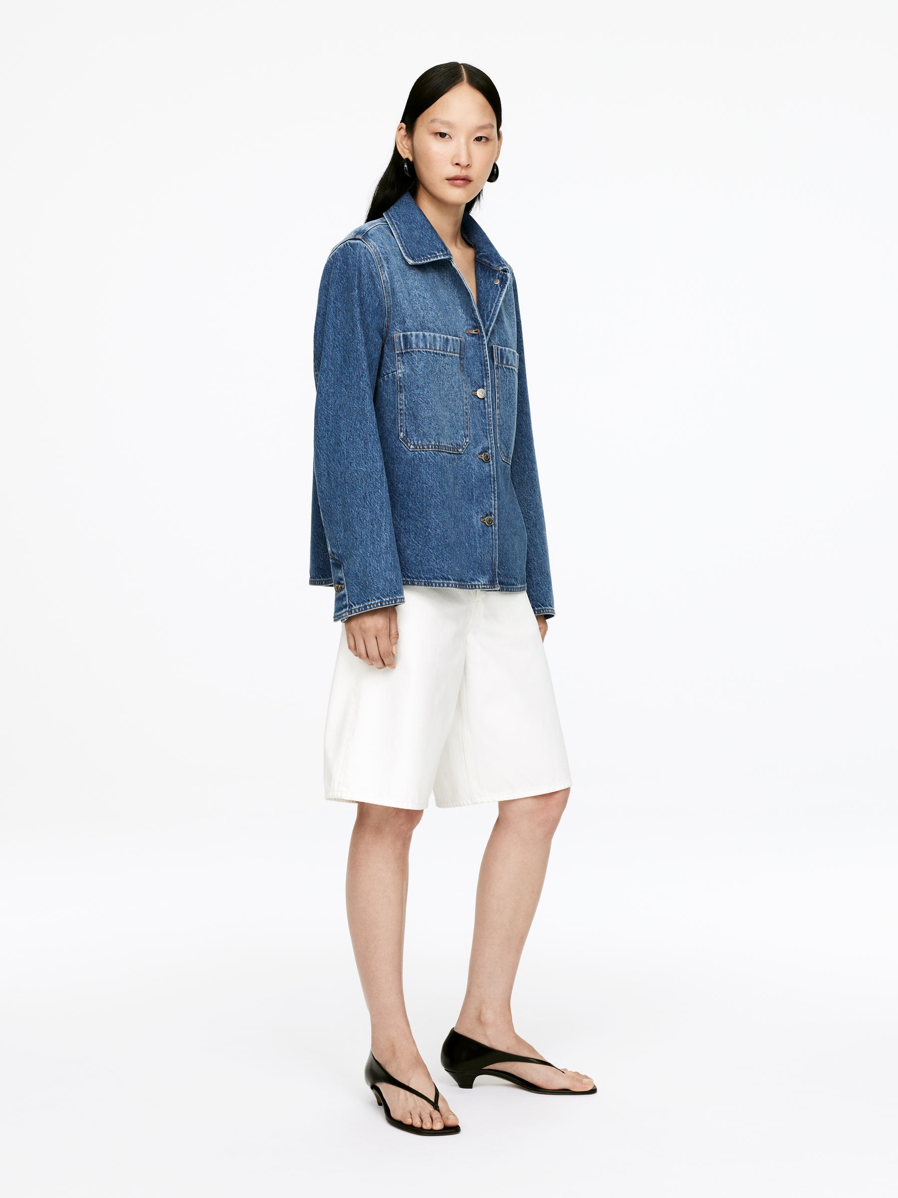 Denim Overshirt - Blue - Regular fit - Women - StillMedia/Lookbook - 4