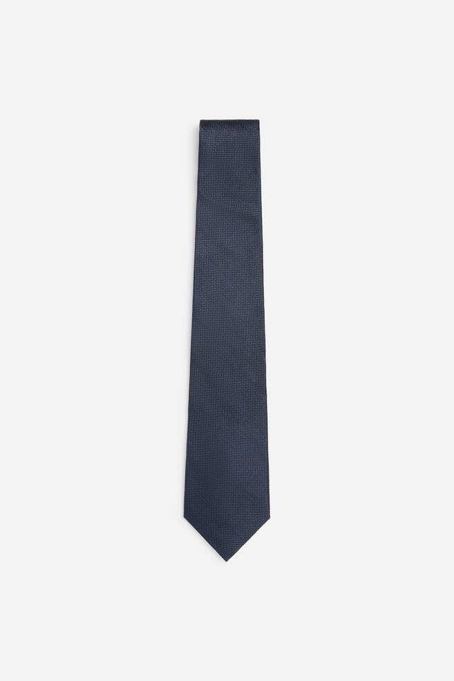 Silk Tie - Navy/Green/Striped/Grey/Striped - 1