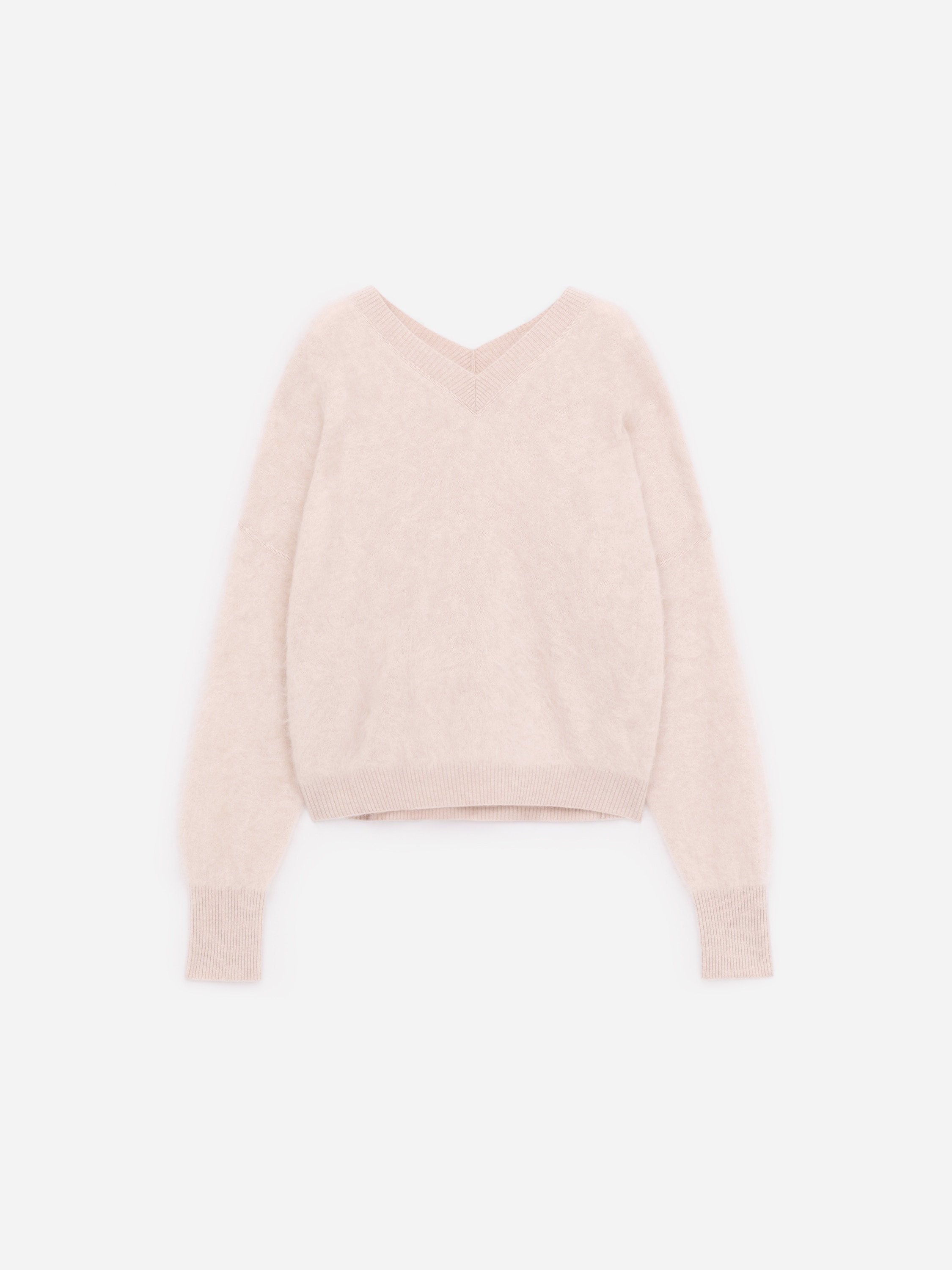 Jemný kašmírový sveter - Béžová/Čierna