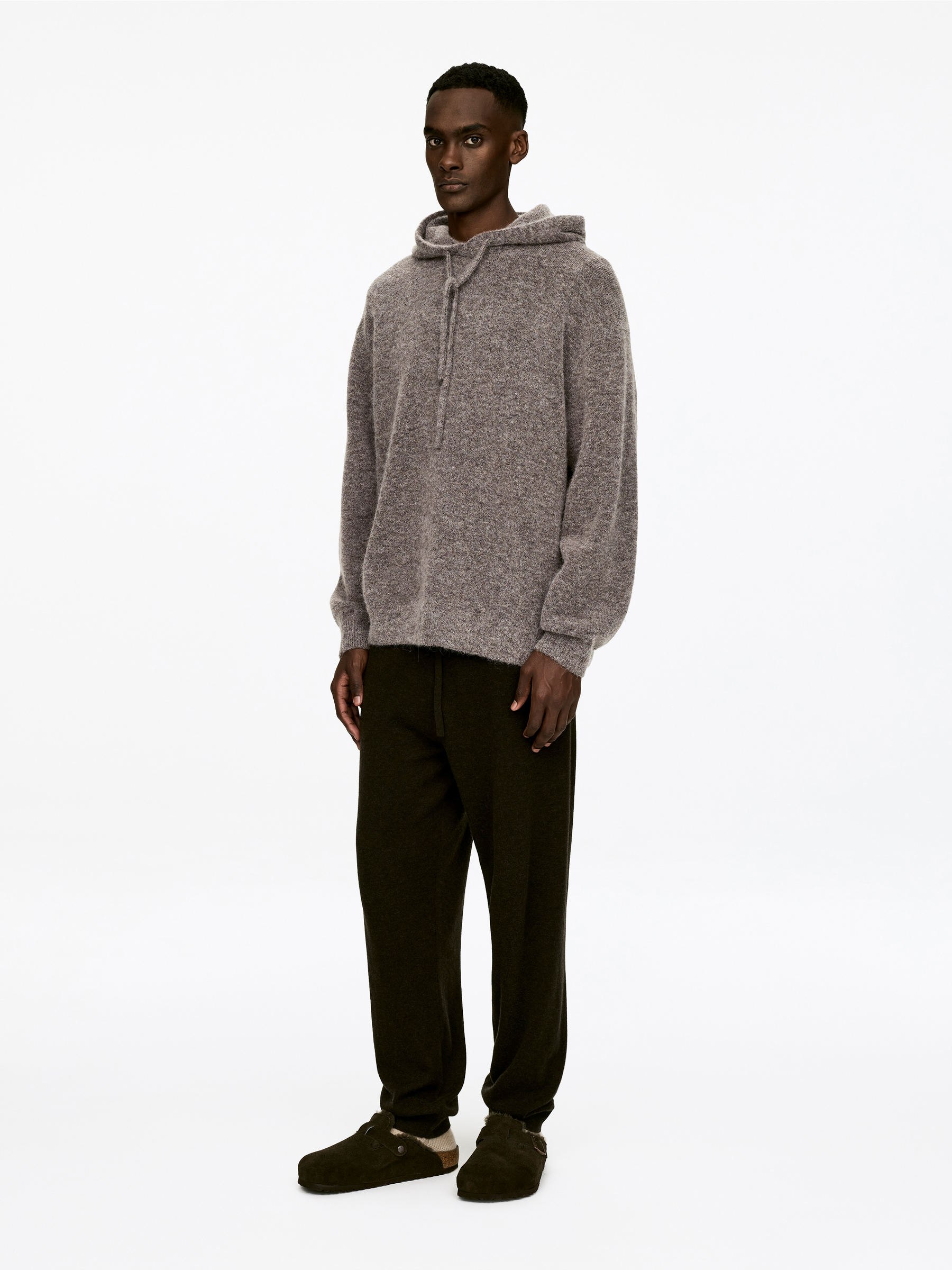 Alpaca-Wool Blend Hoodie - Mole - Oversized - Men - StillMedia/Lookbook - 6