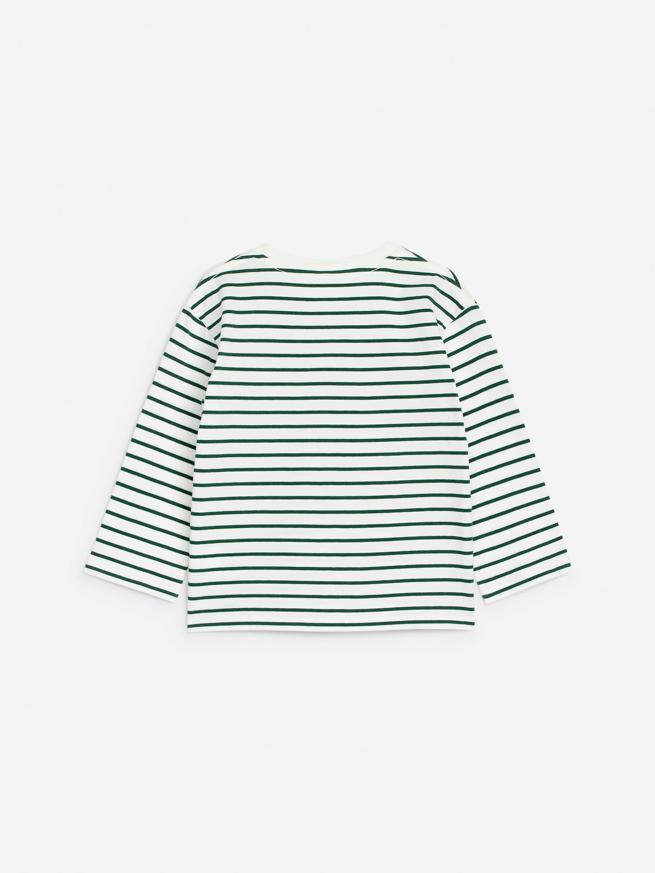 Långärmad t-shirt - Vit/mörkgrön - Loose fit - Children - StillMedia/DescriptiveStillLife - 1