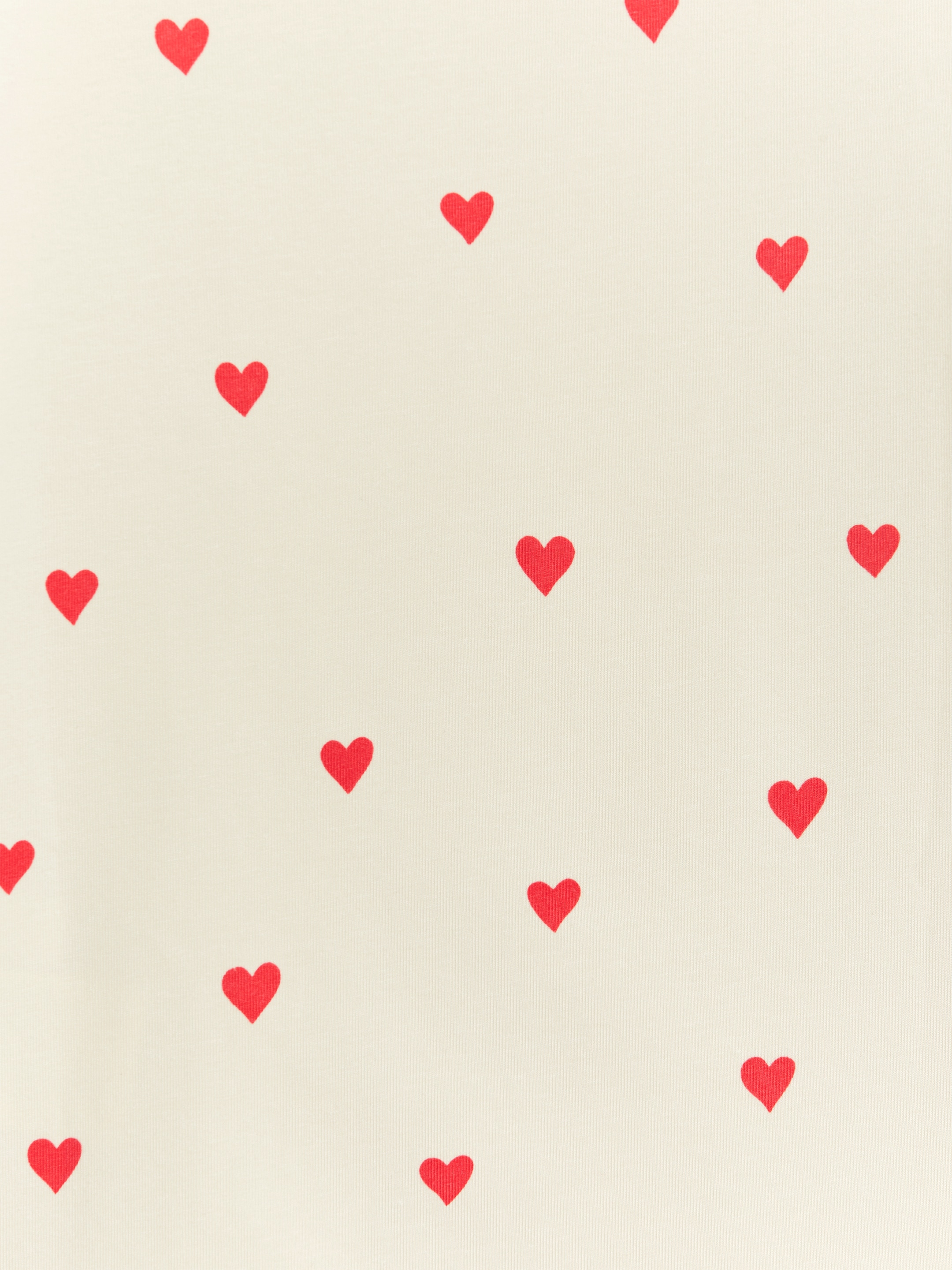 Trikåpyjamas - Beige/röda hjärtan - Regular fit - Children - StillMedia/DescriptiveDetail - 1