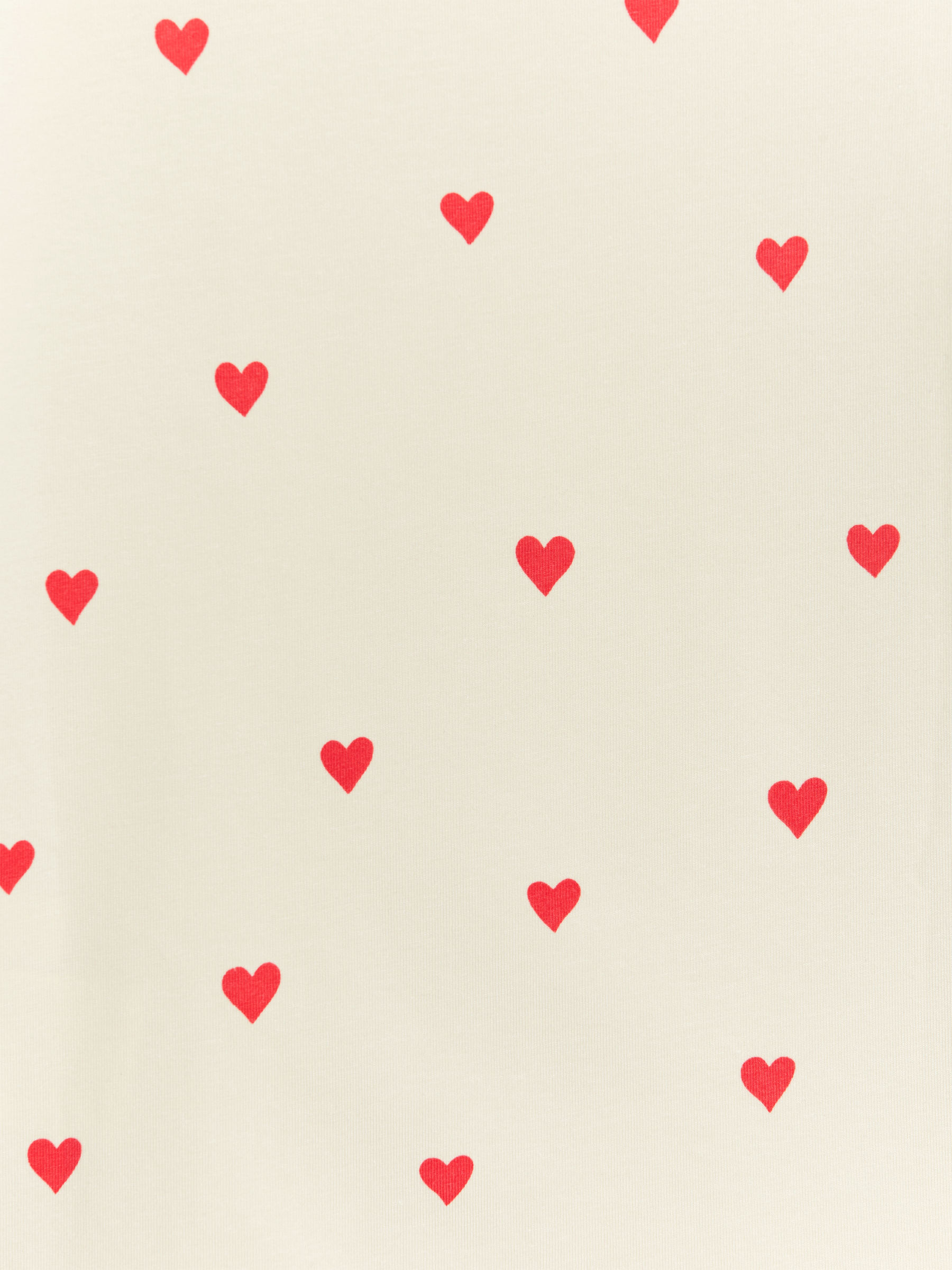 Jersey-Pyjama - Beige/rote Herzen - Regular Fit - Kinder - StillMedia/DescriptiveDetail - 1