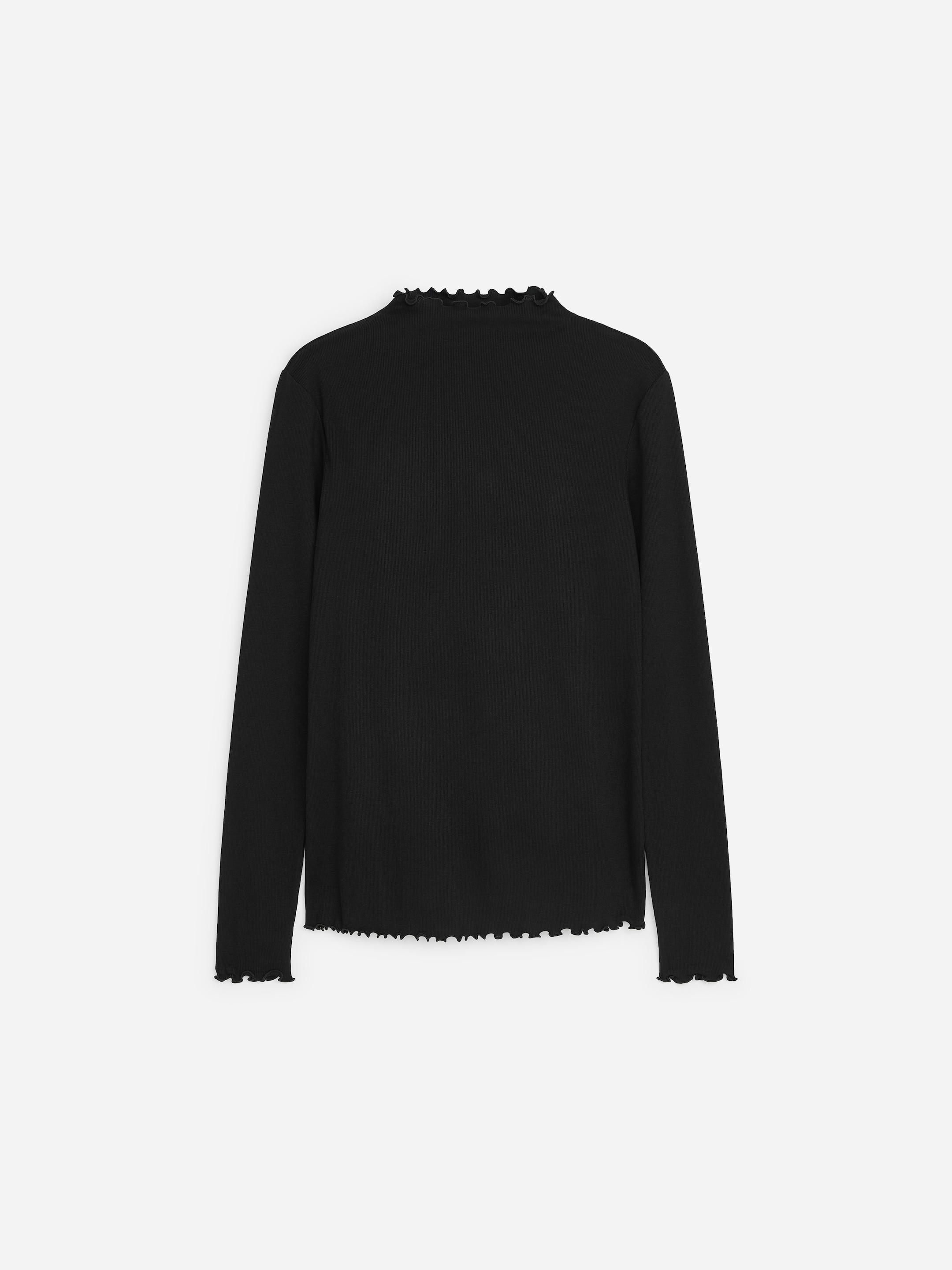 Gerüschtes Jersey-Oberteil - Schwarz - Slim Fit - women - StillMedia/DescriptiveStillLife - 1