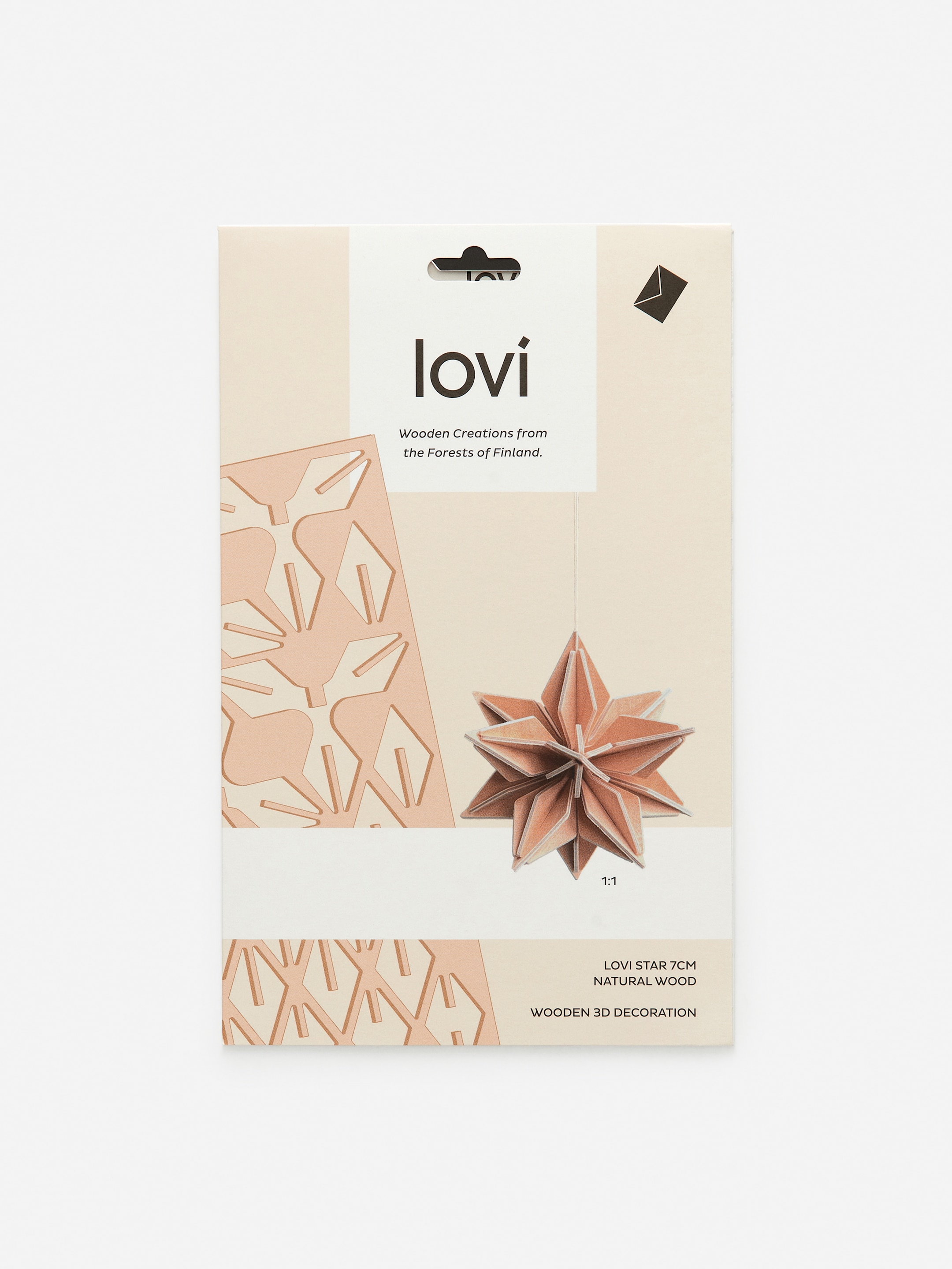 Lovi Star Dekoration 7 cm - Obehandlat trä - Homeware - StillMedia/DescriptiveStillLife - 2