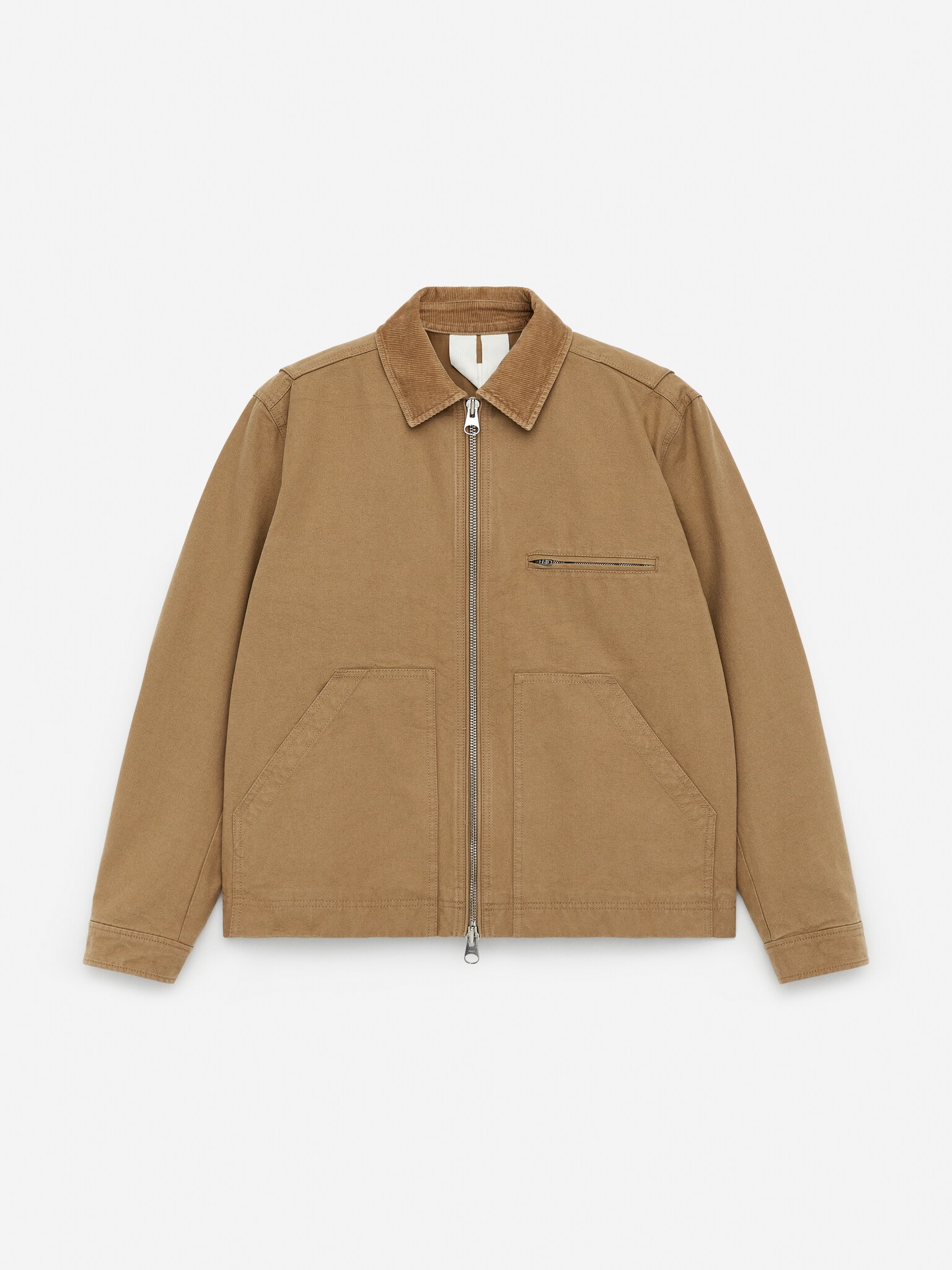 Veste en toile de coton - Beige/Bleu foncé