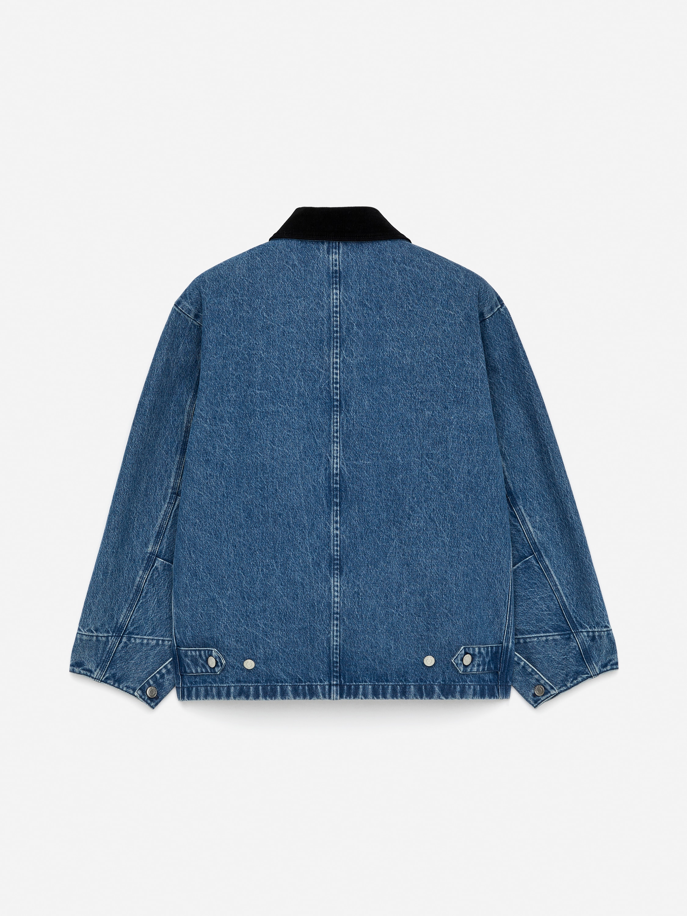 Cord-Collar Denim Jacket – Blue – Women – ARKET DK
