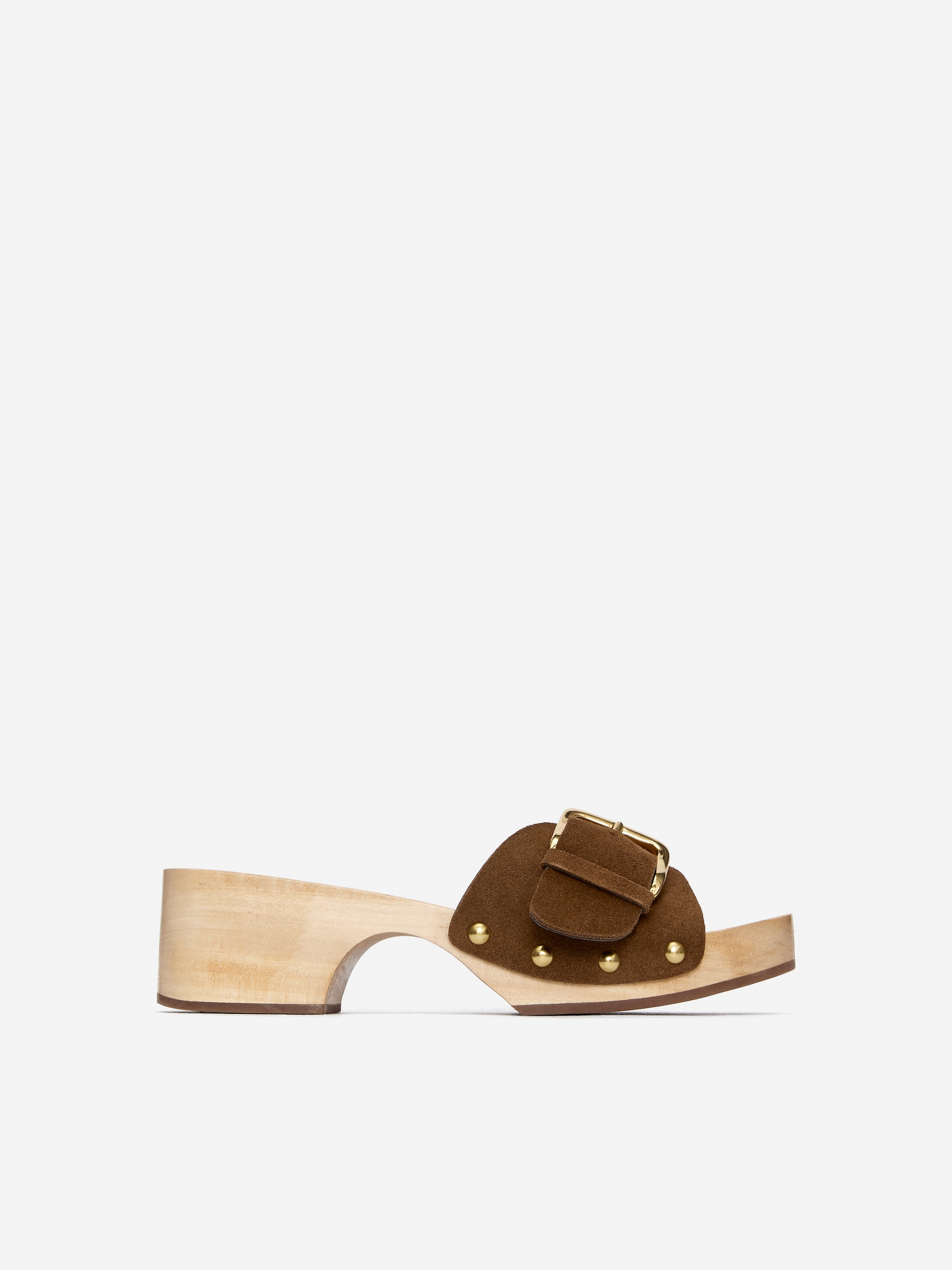 Zobrazit větší obrázek: Semišové dřeváky - Brown/Beige - ŽENY | H&M CZ 3