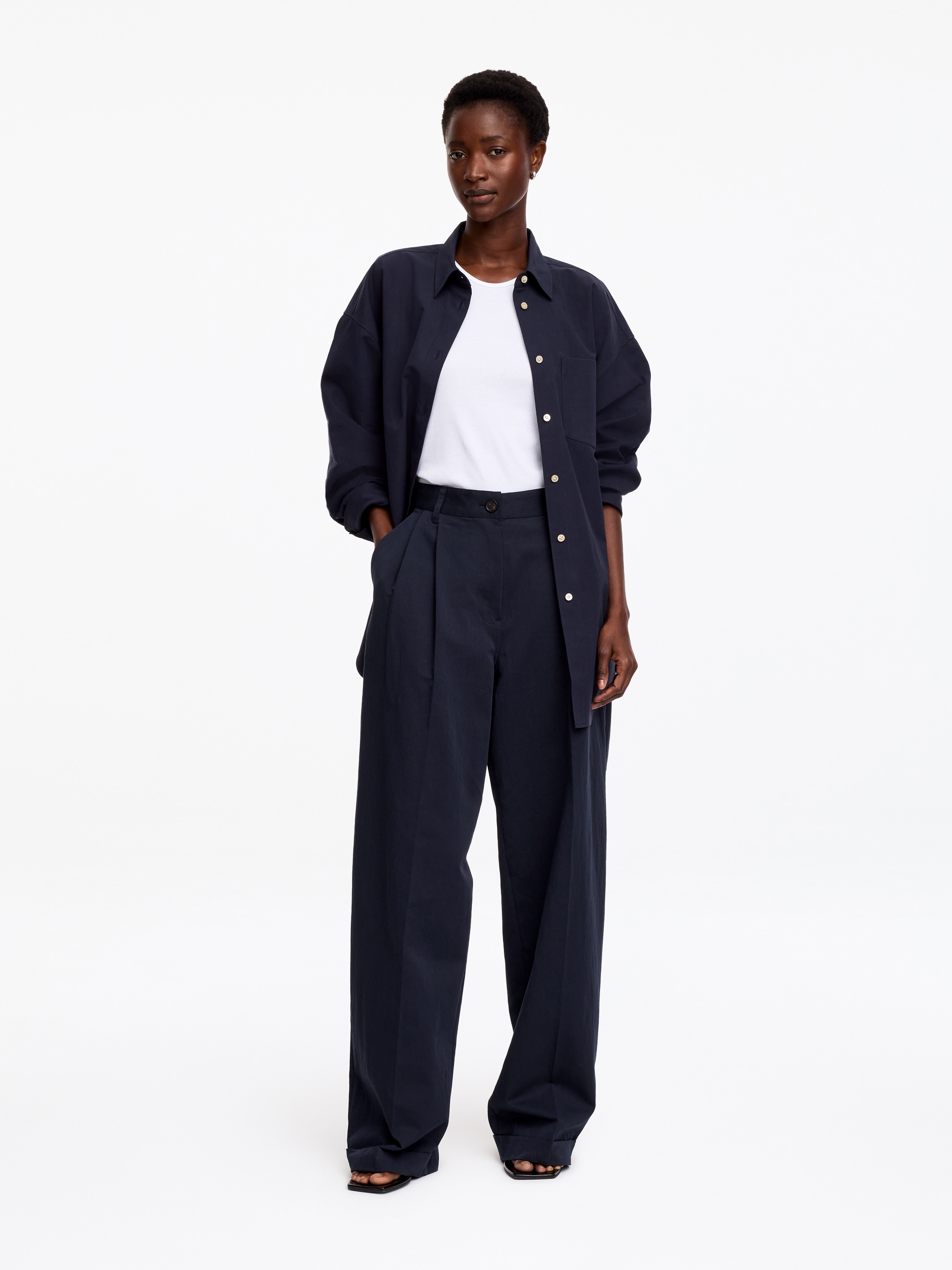 Legere Chinohose - Dunkelblau
