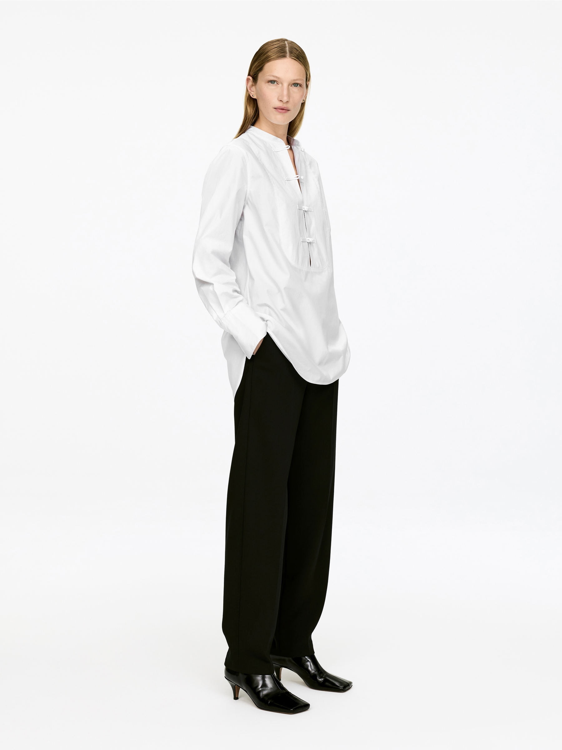 Tuxedo Shirt - White - Regular fit - Women - StillMedia/Lookbook - 5