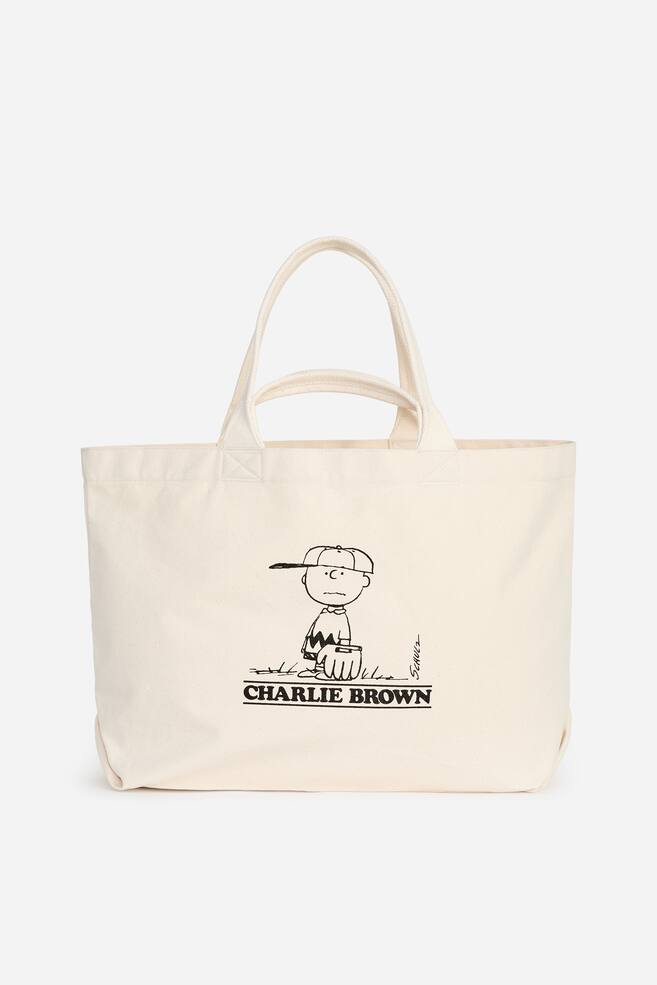 Peanuts Canvas Tote - Off White - 1