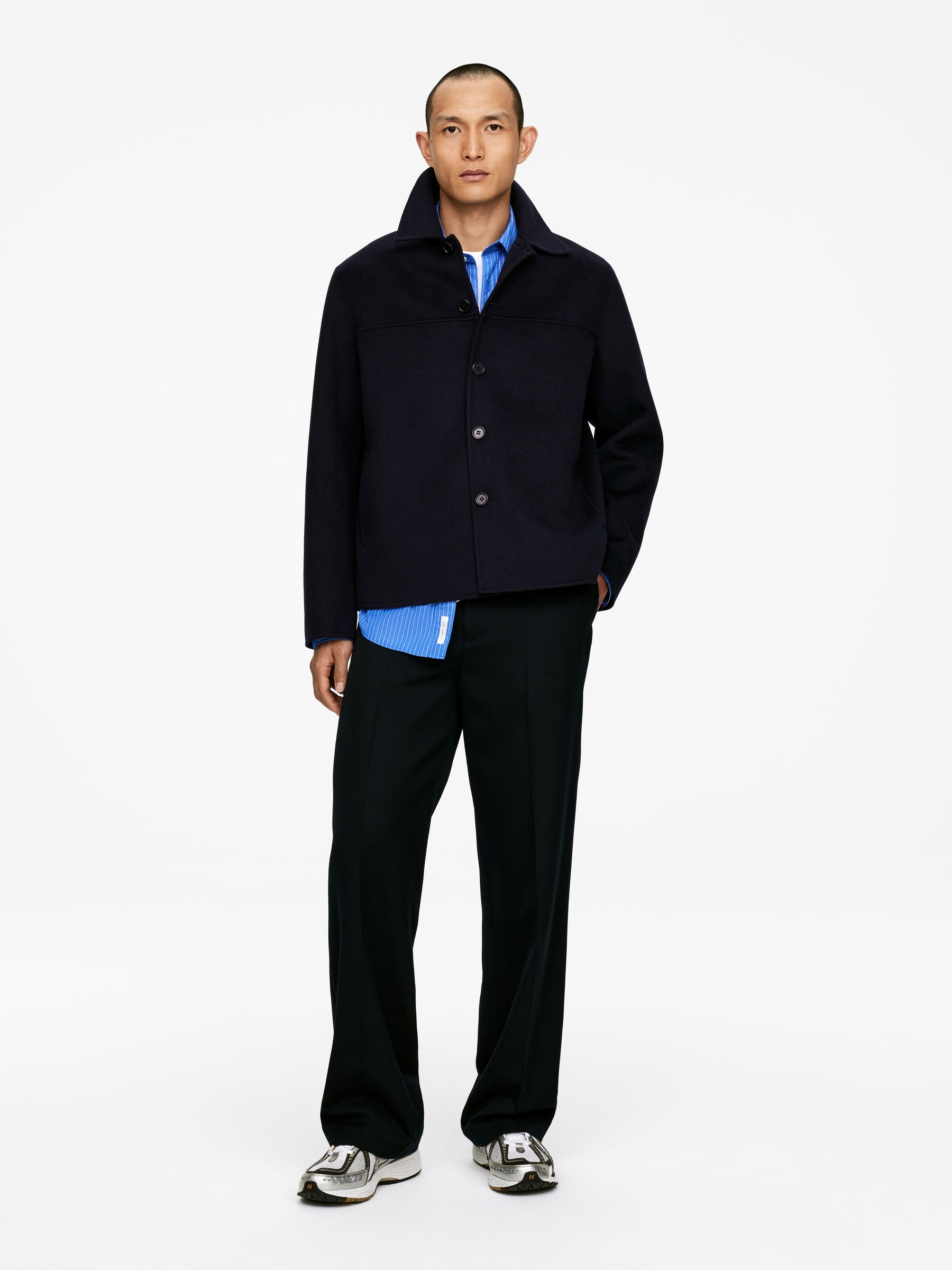 Dubbelvävd jacka i ullblandning-#272930-16369