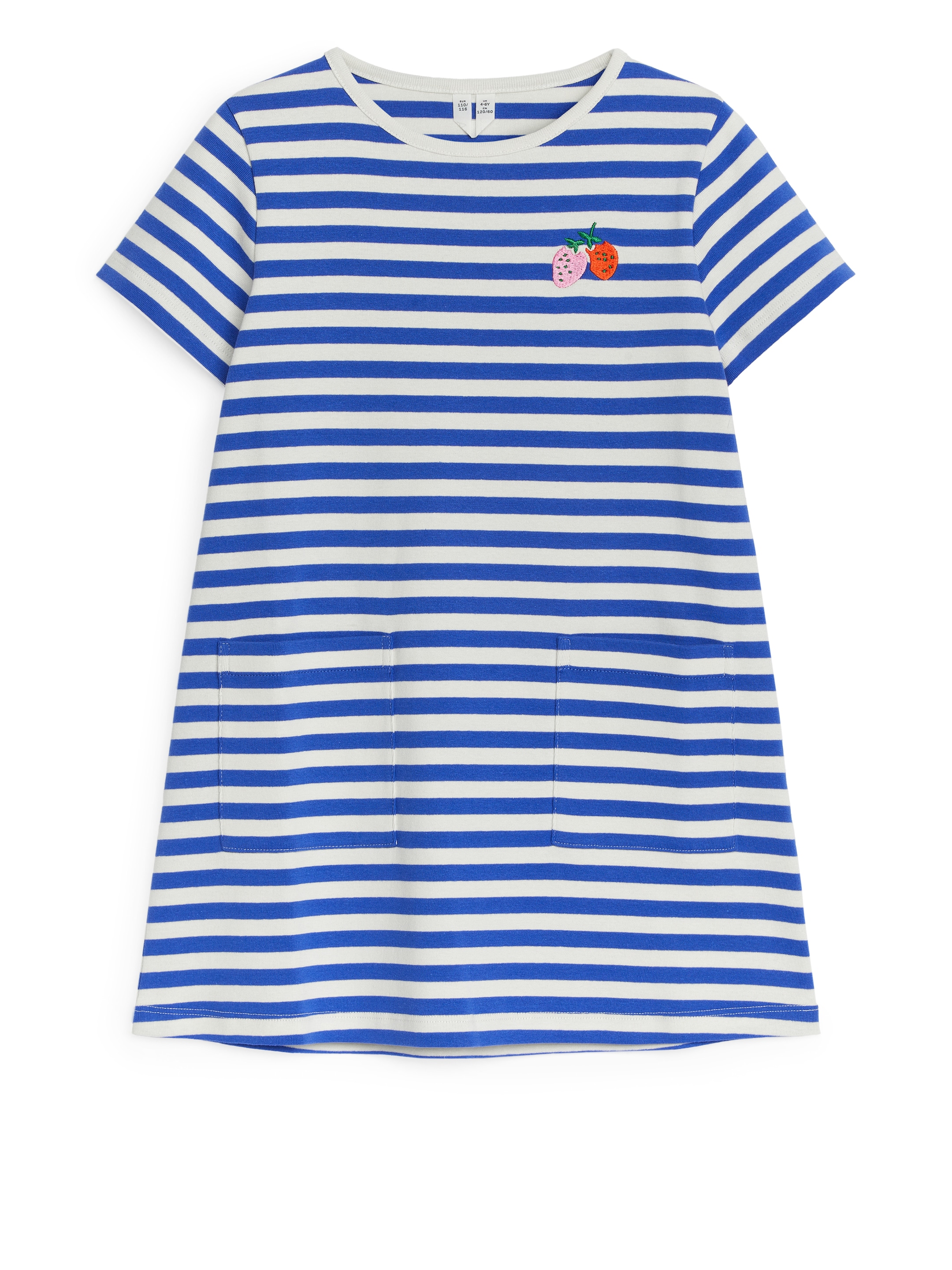 Grösseres Bild ansehen: Besticktes T-Shirt-Kleid - Weiß/Blau - KINDER | H&M CH 1