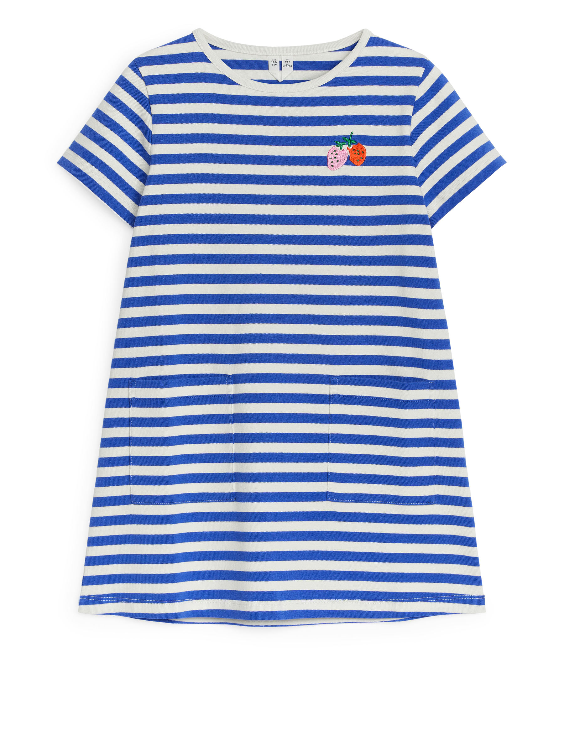 Besticktes T-Shirt-Kleid - Weiß/Blau - Relaxed Fit - Kinder - StillMedia/DescriptiveStillLife - 2