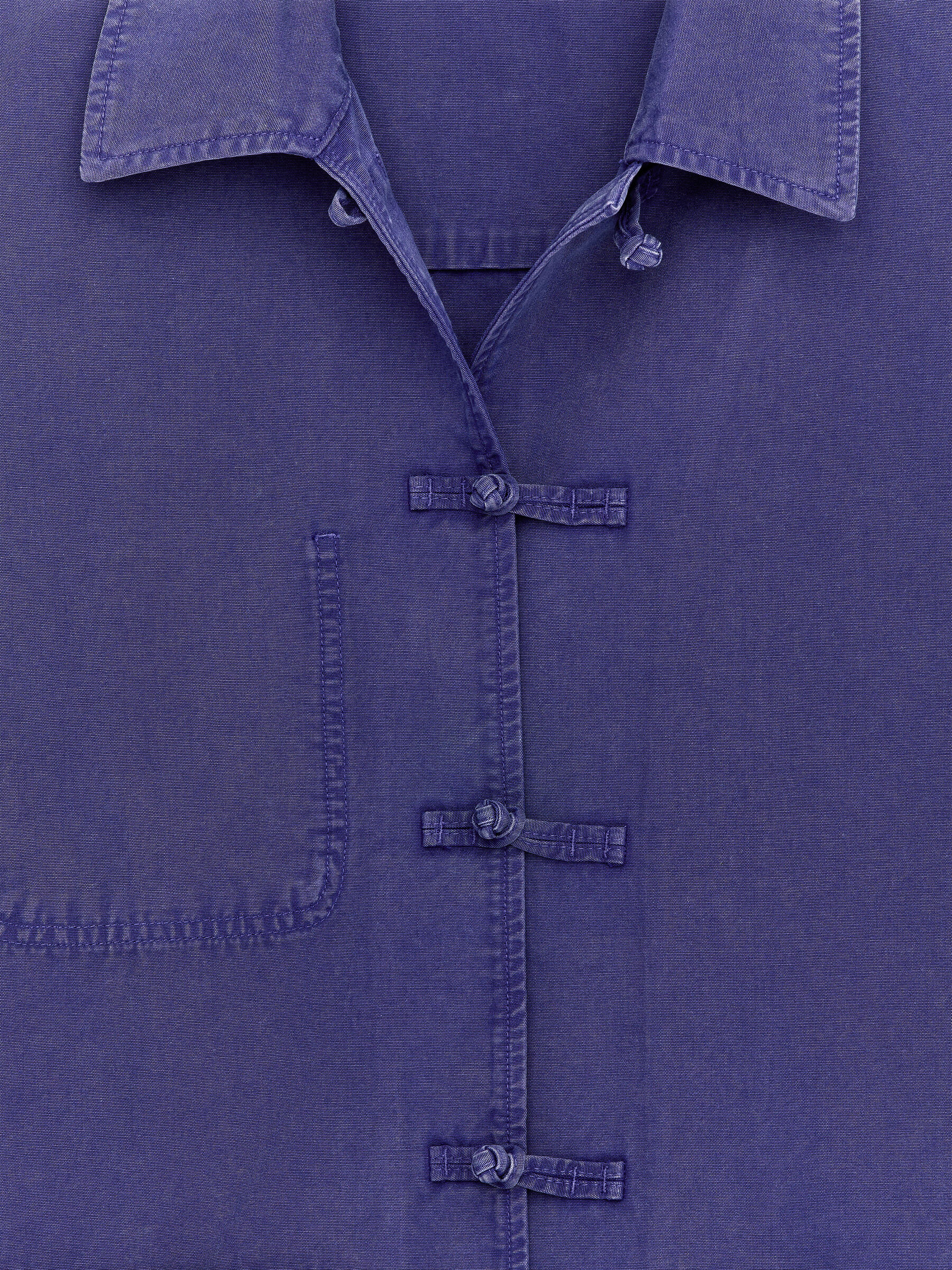 Knot-Button Overshirt - Blue - Regular fit - Women - StillMedia/DescriptiveDetail - 1