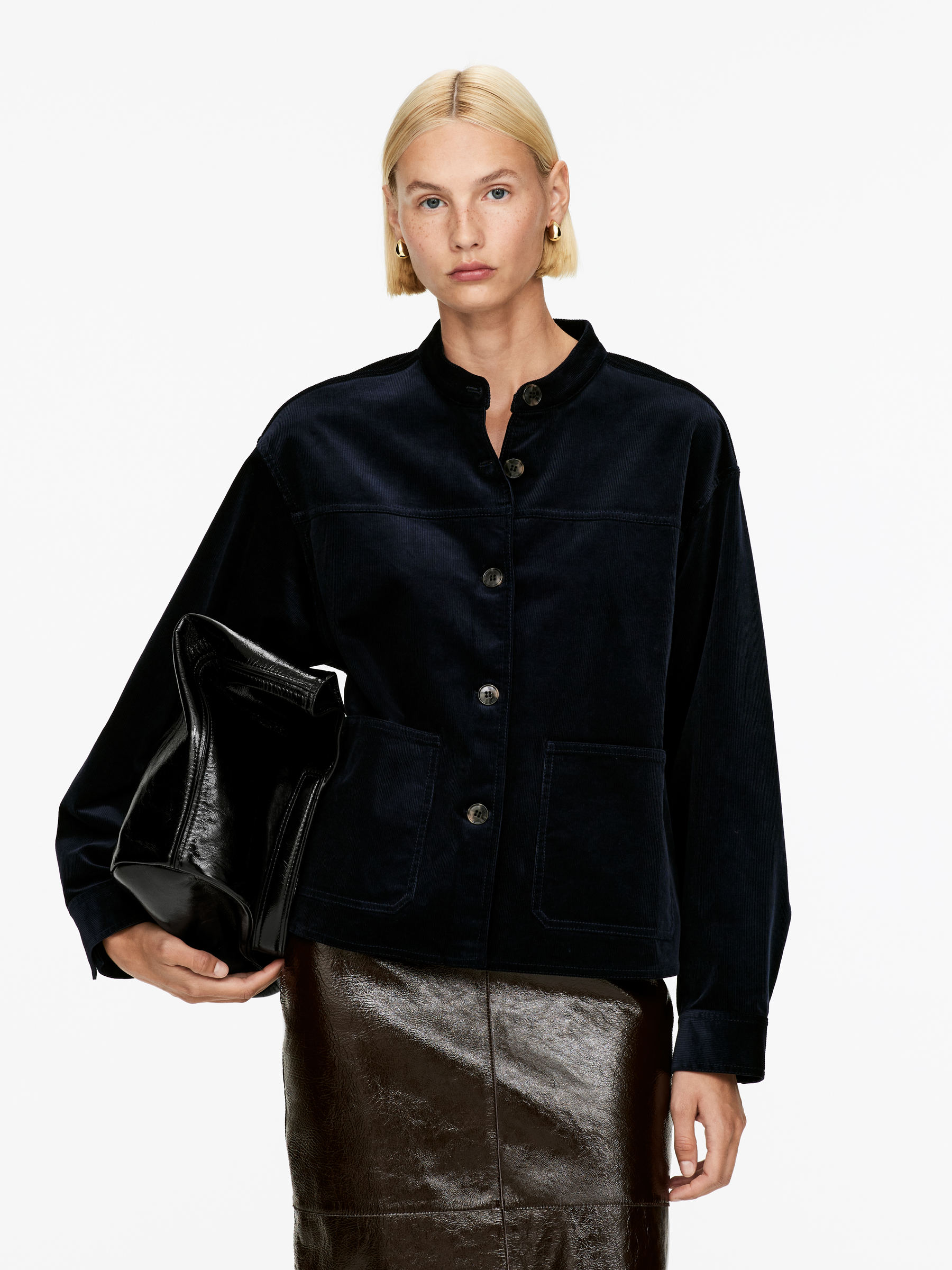 Gold-Plated Oval Earrings - Gold - Women - StillMedia/Lookbook - 2