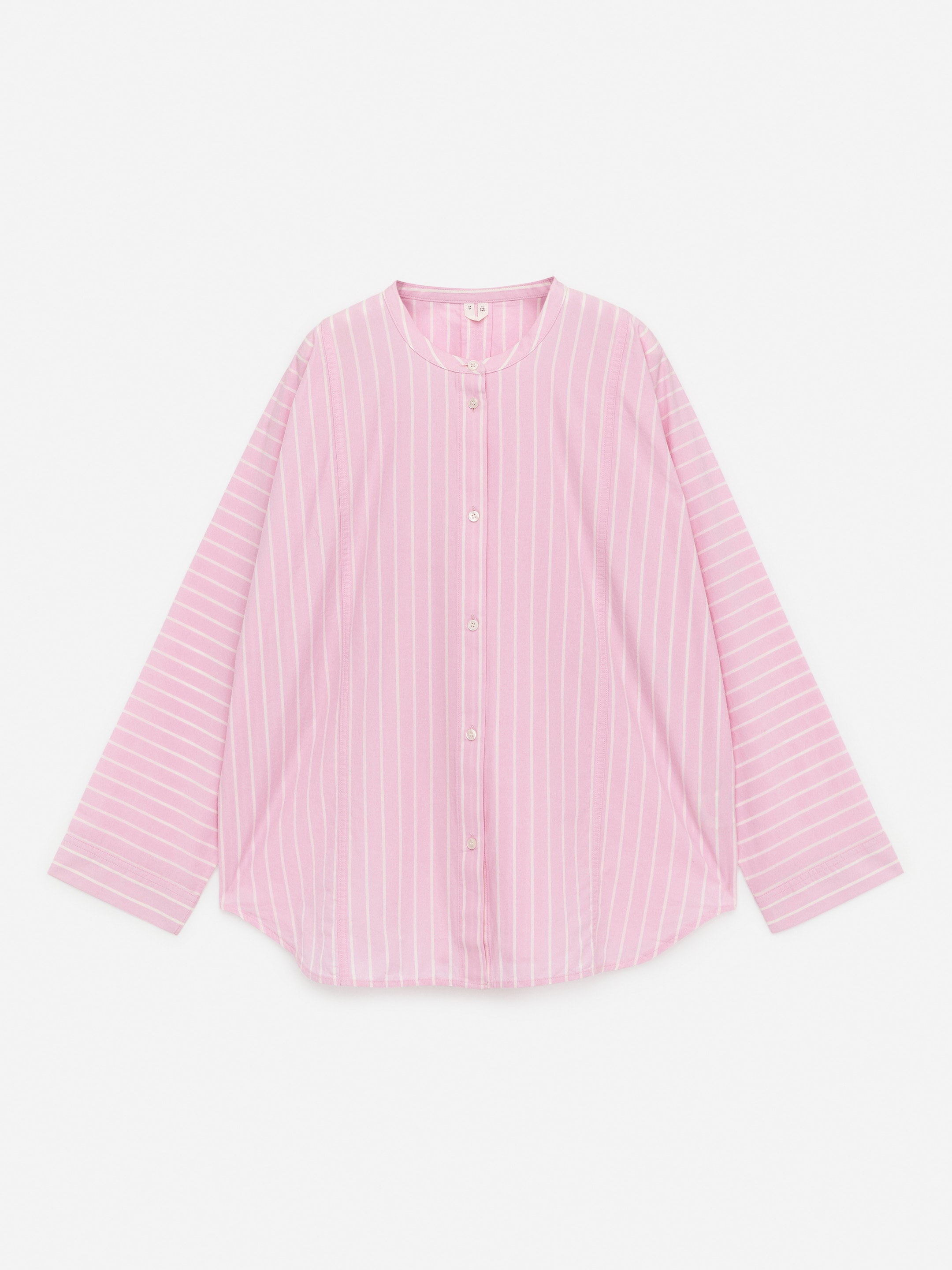 Visualizza immagine più grande: Camicia senza colletto - Rosa/Bianco - DONNA | H&M IT 1