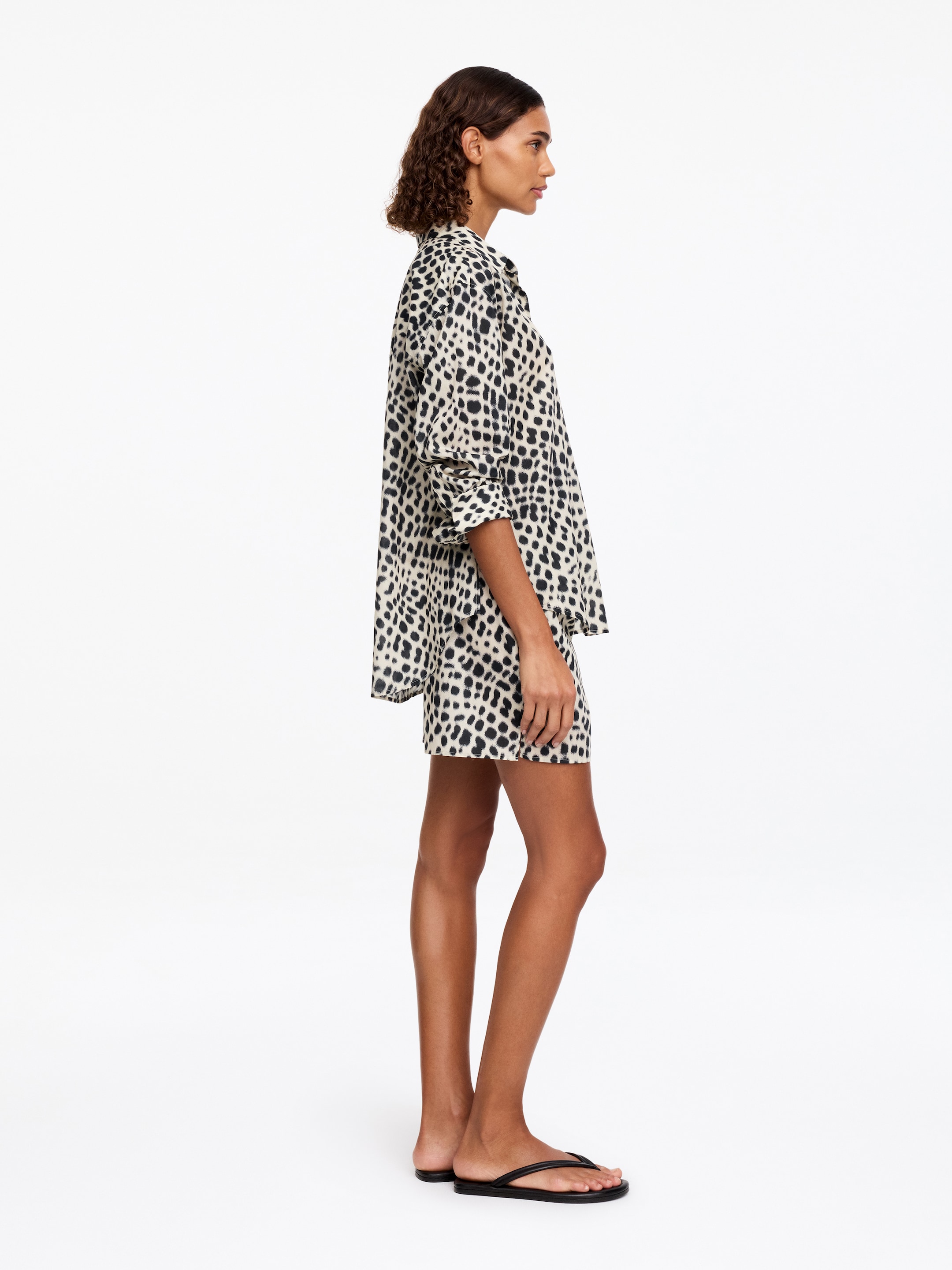 Camisa tipo popover en mezcla de lyocell - Negro - Corte estándar - Women - StillMedia/Lookbook - 2
