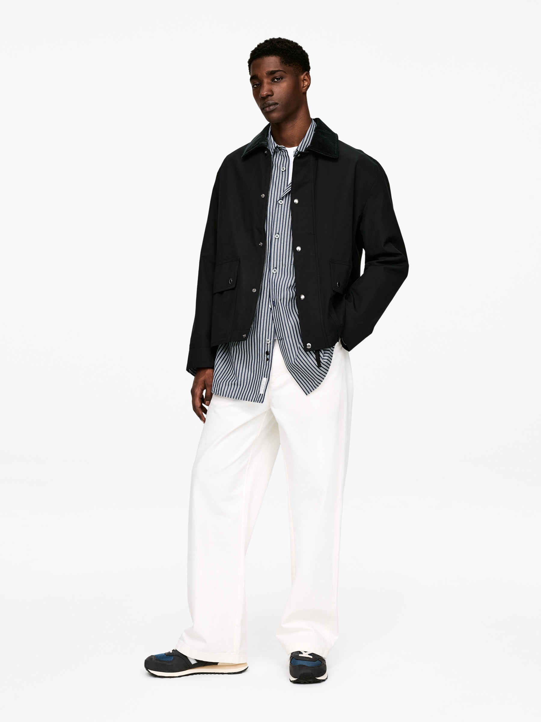 Chemise oversize en popeline - Bleu/Rayé - Oversized - Homme - StillMedia/Lookbook - 5