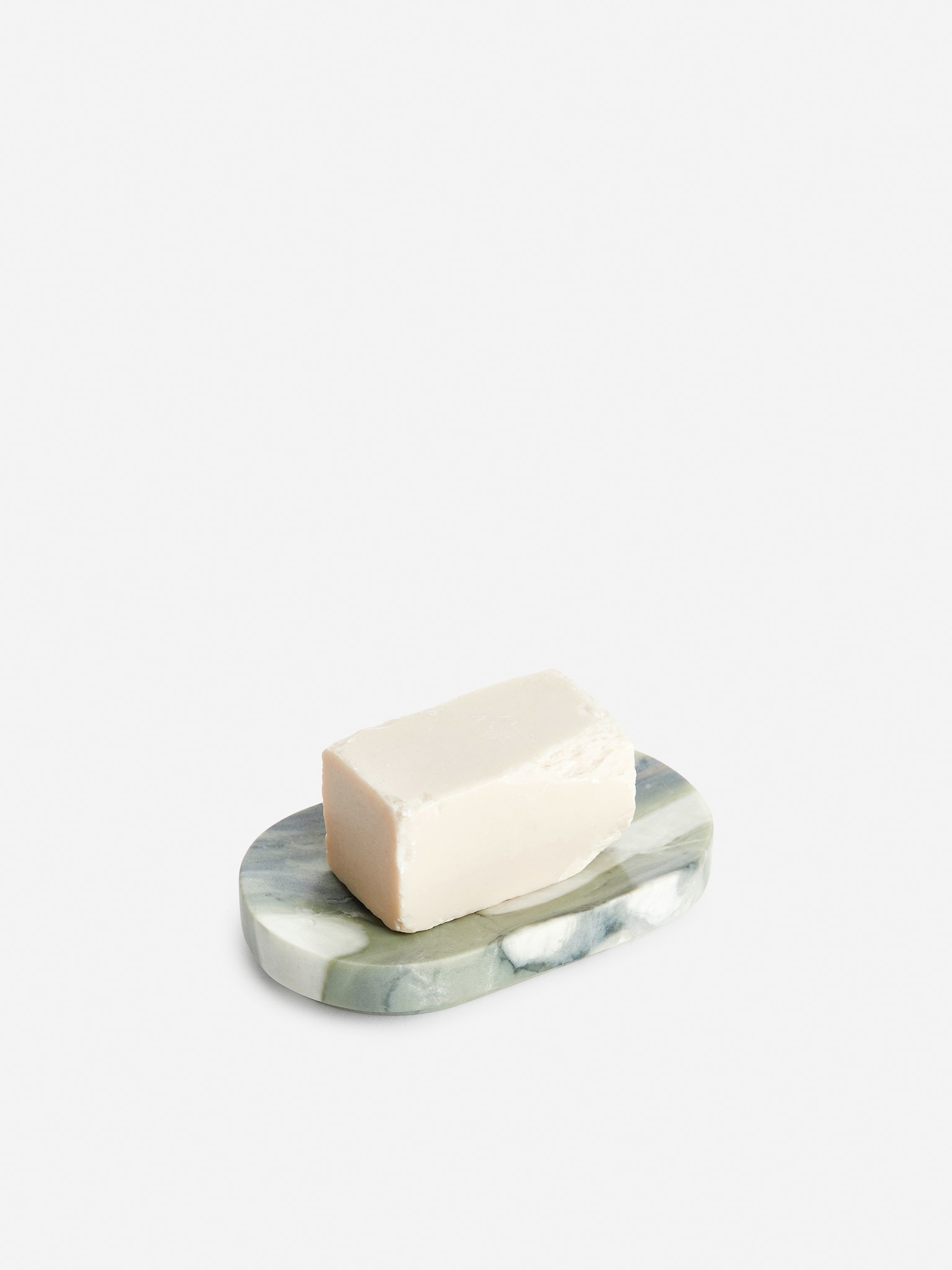 Marble Soap Dish - Grey Melange/Beige - 2