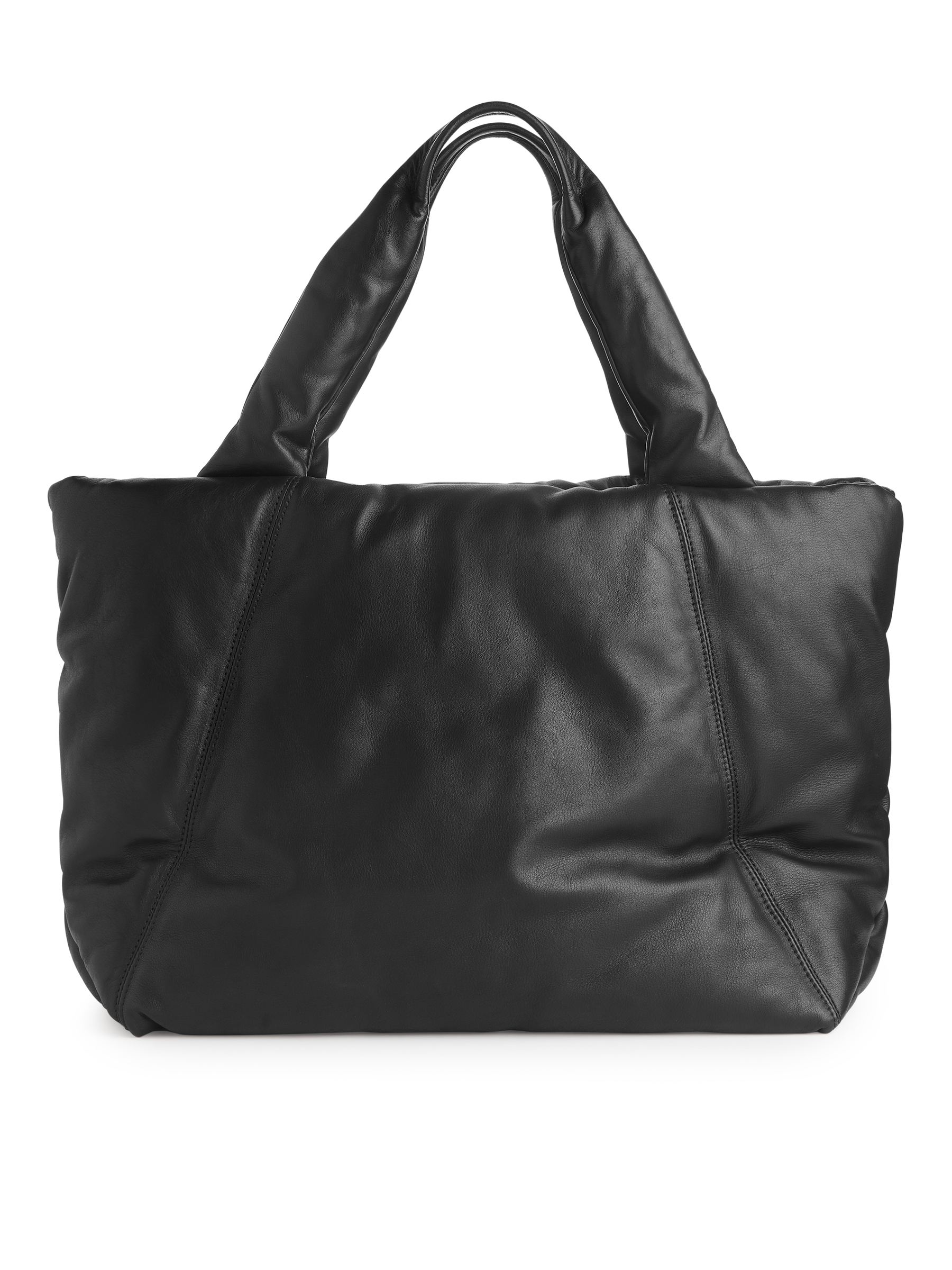 Bolso tipo tote mediano de piel - Negro - Women - StillMedia/DescriptiveStillLife - 1