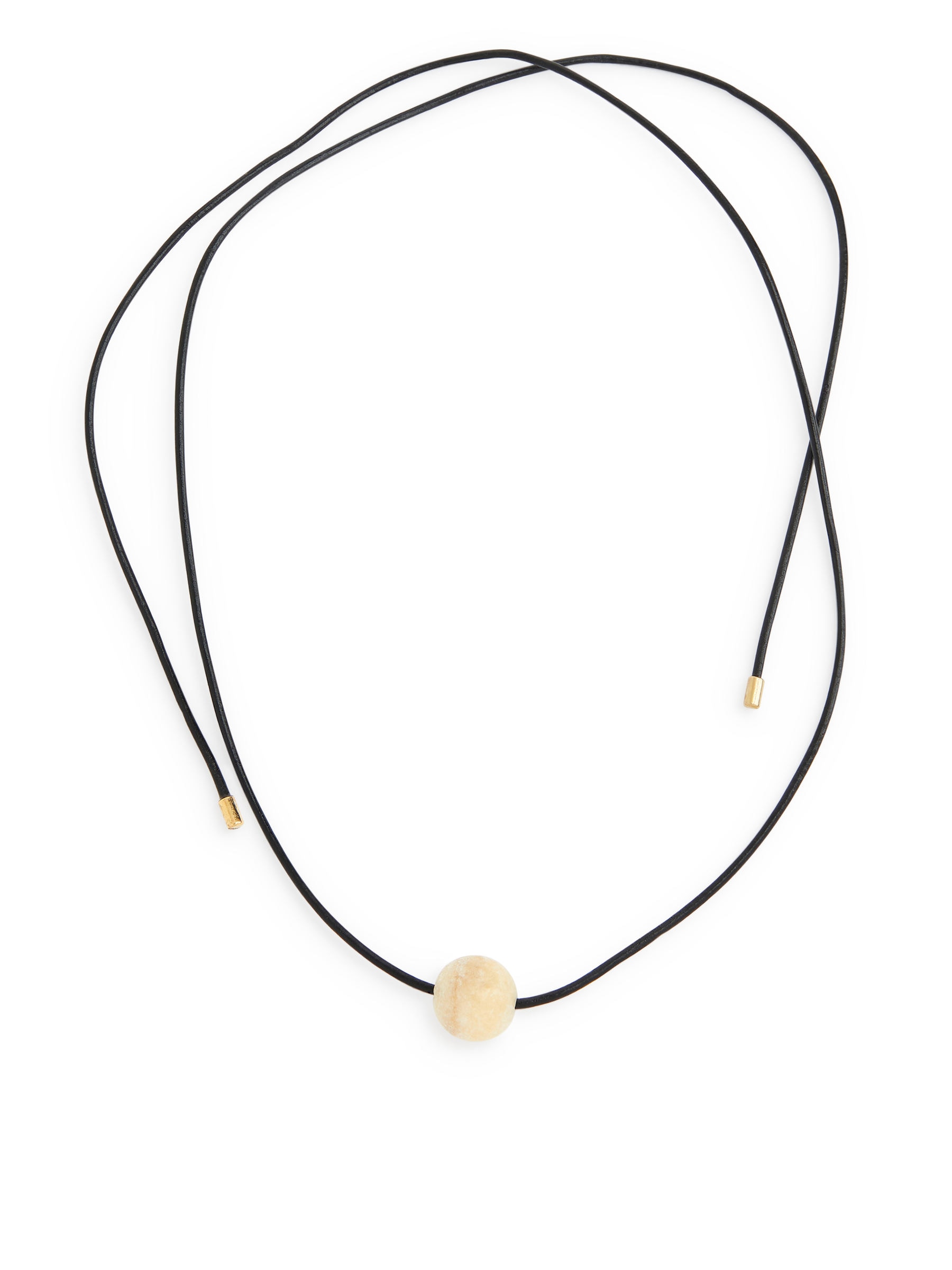 Naszyjnik ze sznurka z zawieszką z kamienia-#272628-8202