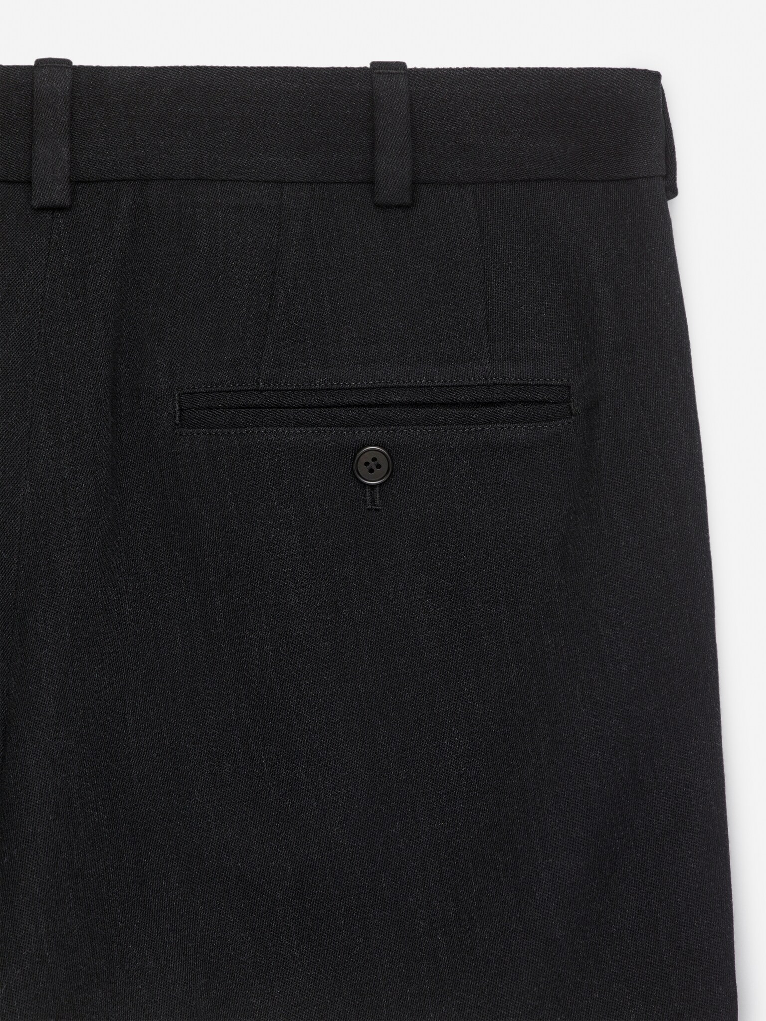 Loose Fit Wool Trousers - Dark Grey/Dark Blue - 6
