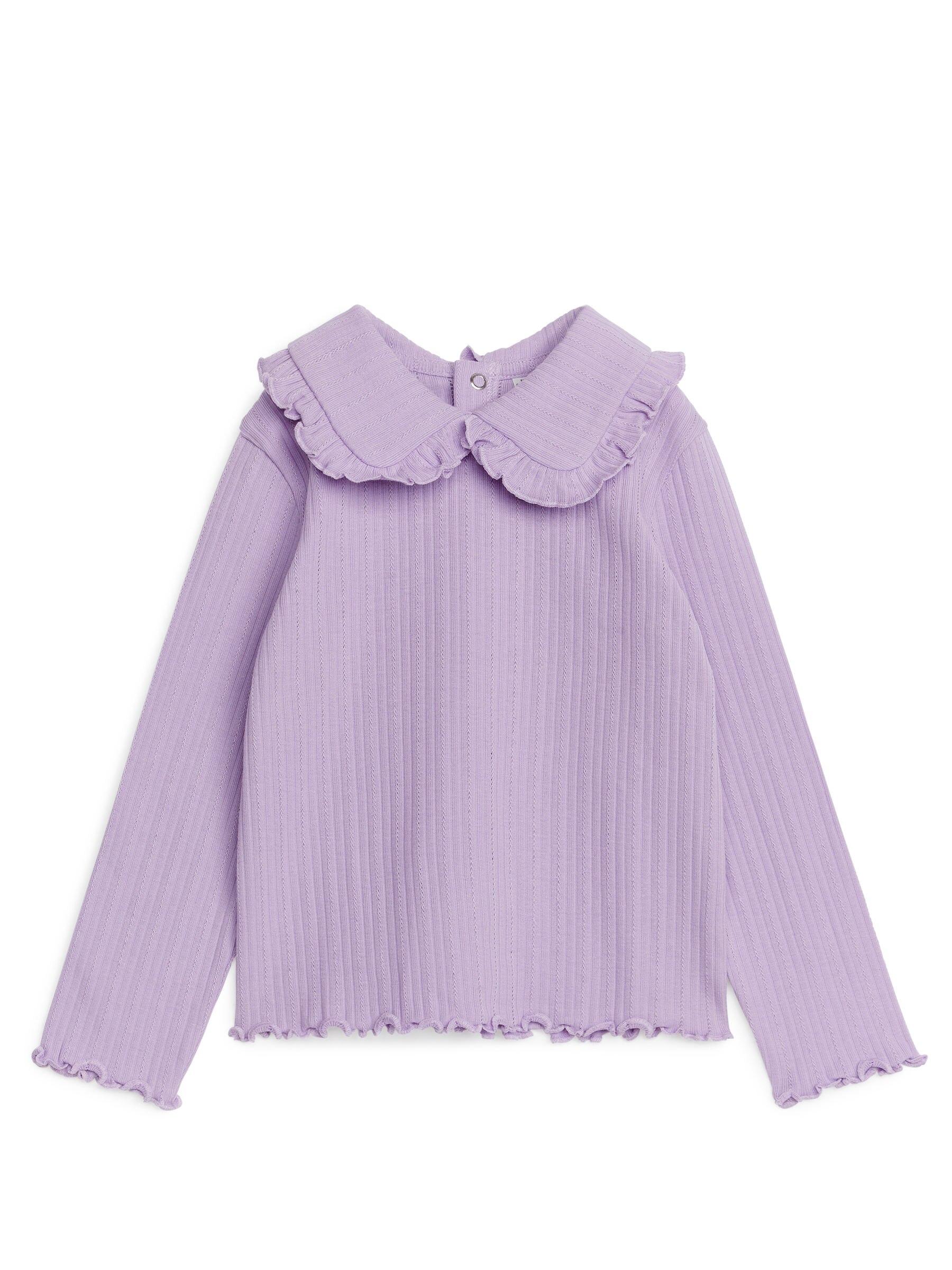 Pointelle-Oberteil mit Rüschenkragen - Lila - Regular Fit - Kinder - StillMedia/DescriptiveStillLife - 2