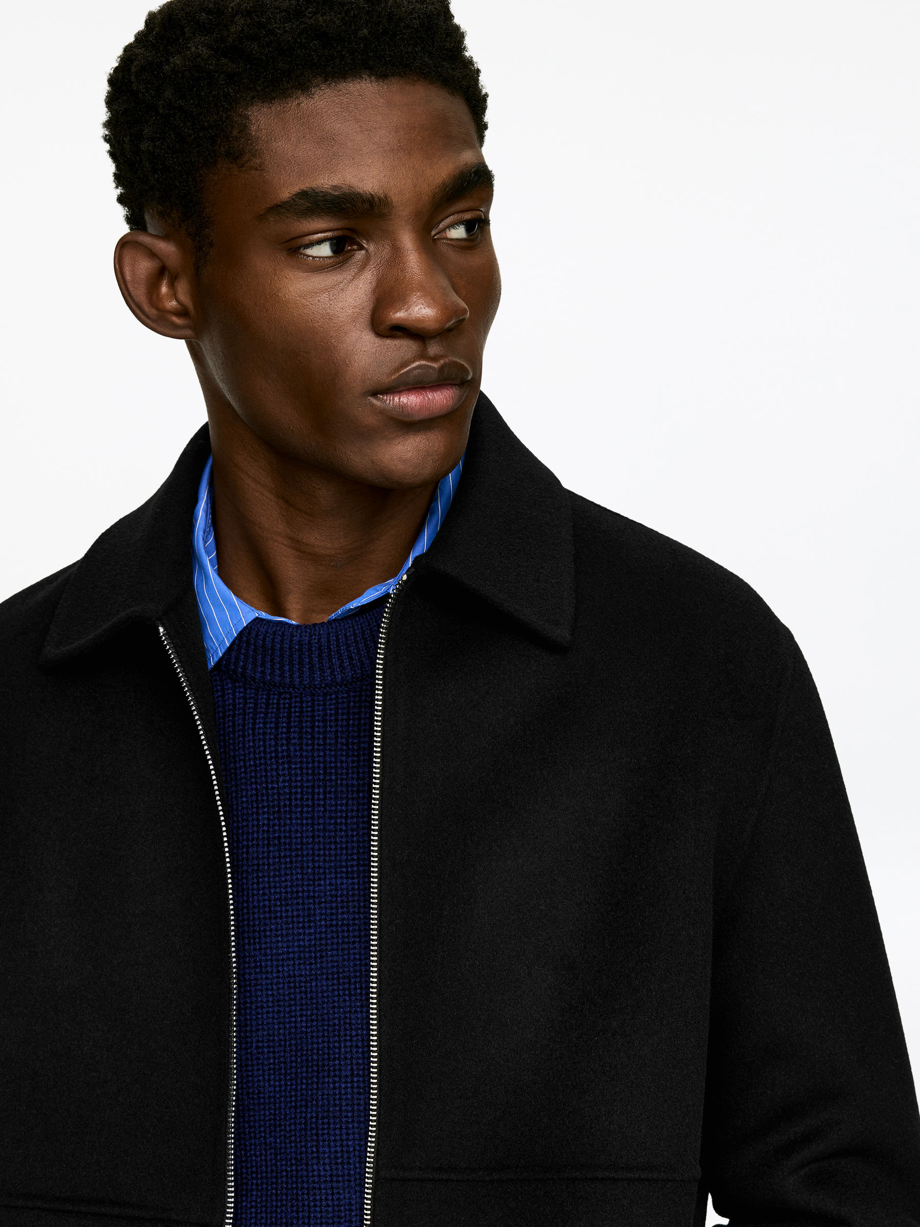 Wool Doublé Jacket - Black - Regular fit - Men - StillMedia/Lookbook - 7