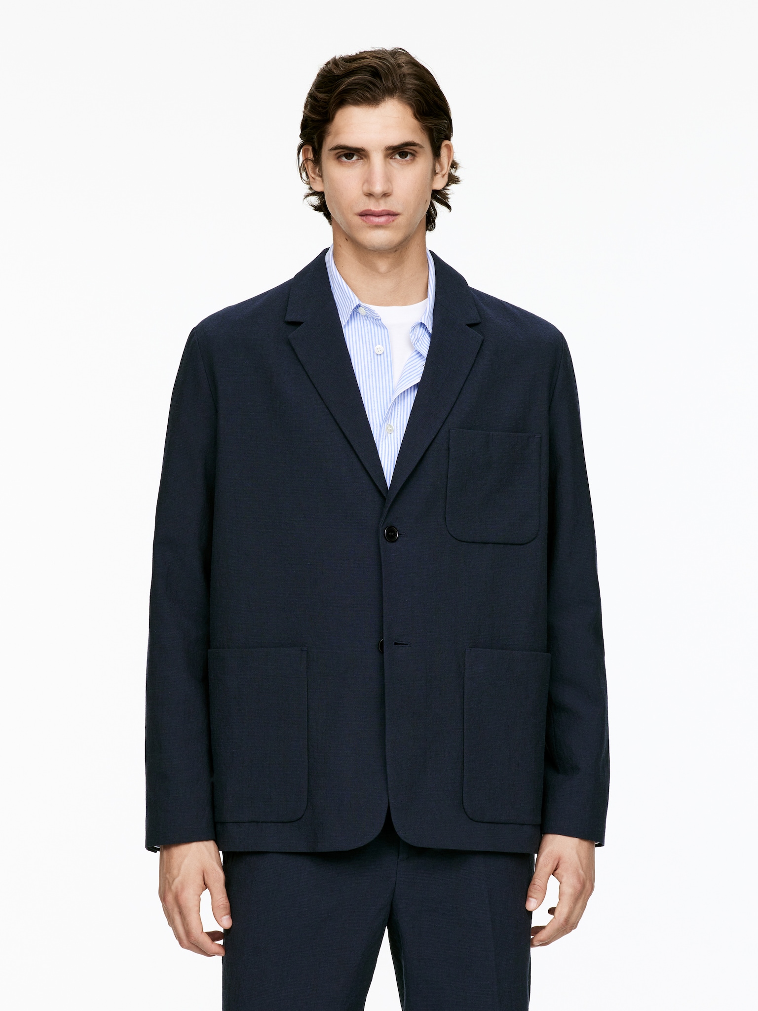 Blazer texturé - Bleu foncé - 7