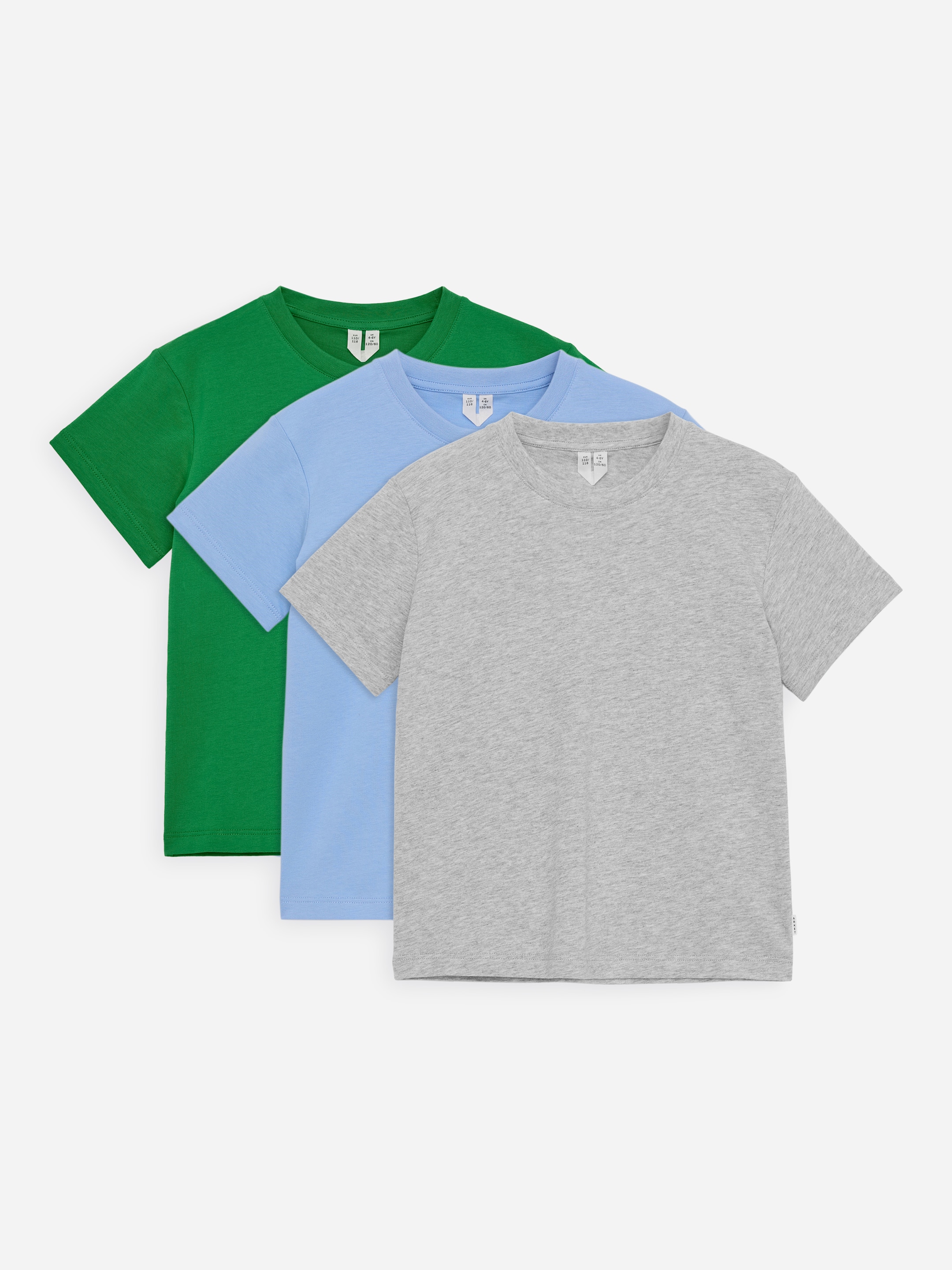 Crew-Neck T-Shirt Set of 3 - Blue/Green/Grey - Regular fit - Children - StillMedia/DescriptiveStillLife - 4